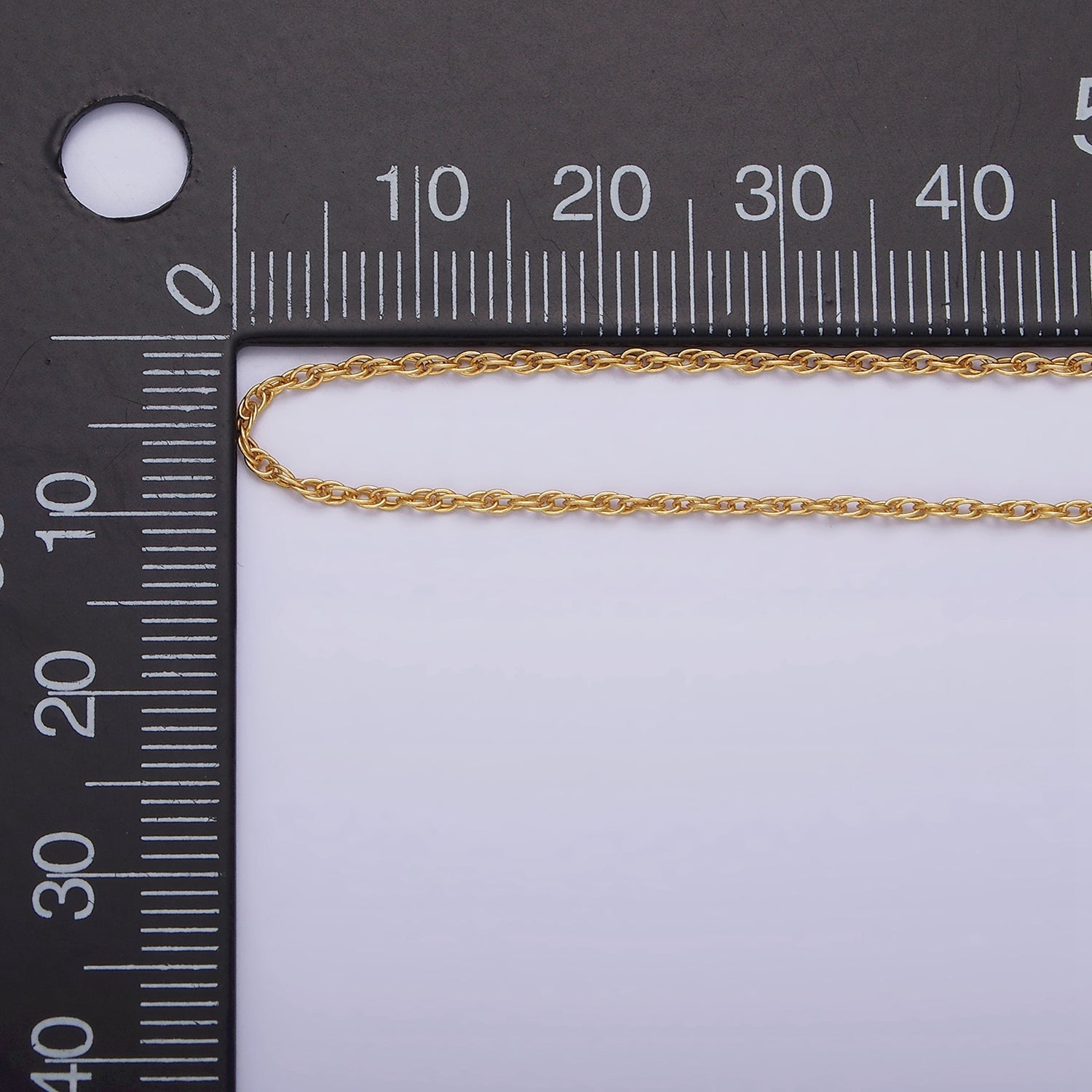 Dainty 24K Gold Vermeil Cable Chain Necklace 925 Sterling Silver Necklace Chain w/ Heavy 24K Gold Plated 15.35 inch + 2 inch extender | WA1950 - DLUXCA