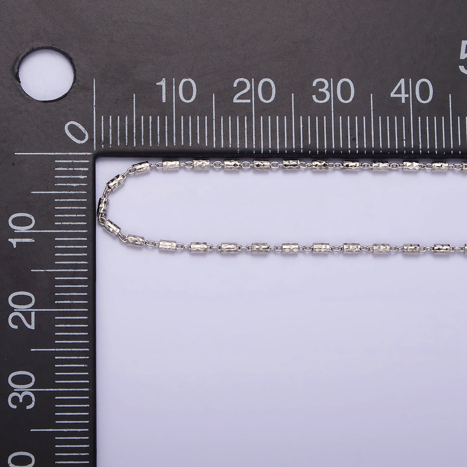 S925 Sterling Silver 1.3mm Dainty Tube 15.5 Inch Chain Necklace | WA-1970 - DLUXCA