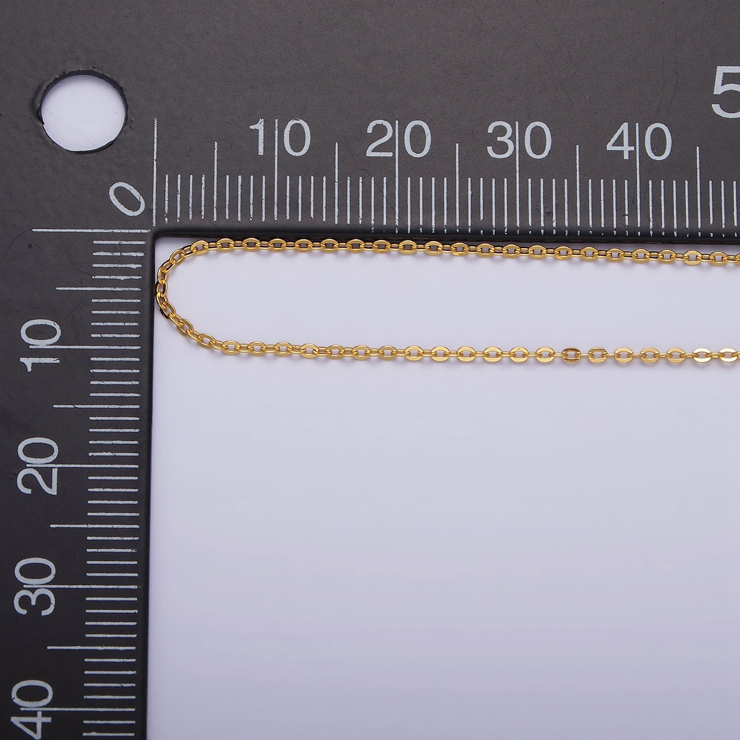 Dainty 24K Gold Vermeil Cable Chain Necklace 925 Sterling Silver Necklace Chain w/ Heavy 24K Gold Plated 15.35 inch + 2 inch extender | WA1979 - DLUXCA