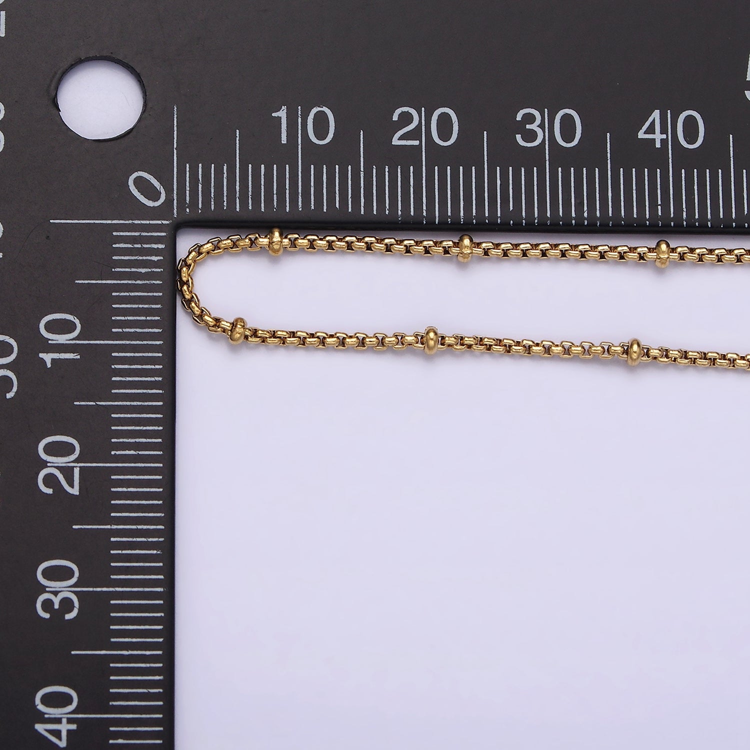 Stainless Steel 2mm Satellite Box 18 Inch Chain Necklace in Gold & Silver | WA-2024 WA-2103 - DLUXCA