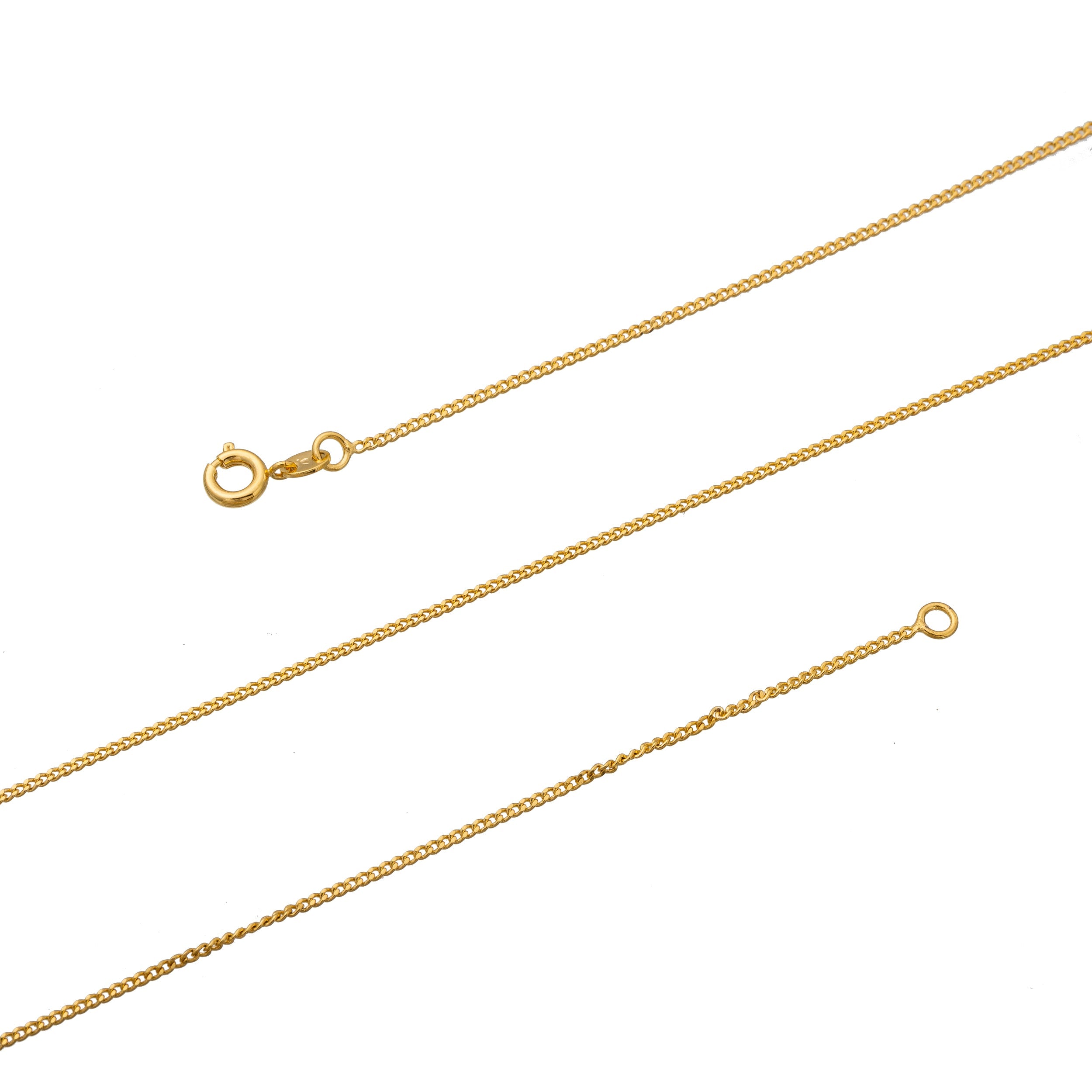 Dainty 1mm Mini Cuban Miami Curb 23.5 Inch Layering Chain Necklace | WA-206 - DLUXCA