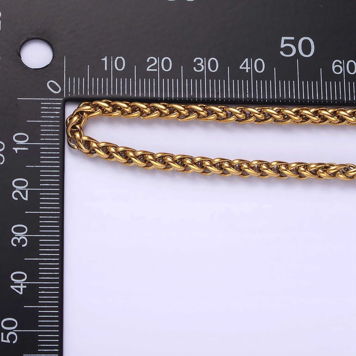 3.7mm Cable Chain Necklaces , 21.6" or 23.6 " Chain , Lobster Clasp in Silver , Gold, Black - Wholesale Stainless Steel Chains WA2090 WA2091 WA2092 WA2136 WA2137 WA2138 - DLUXCA