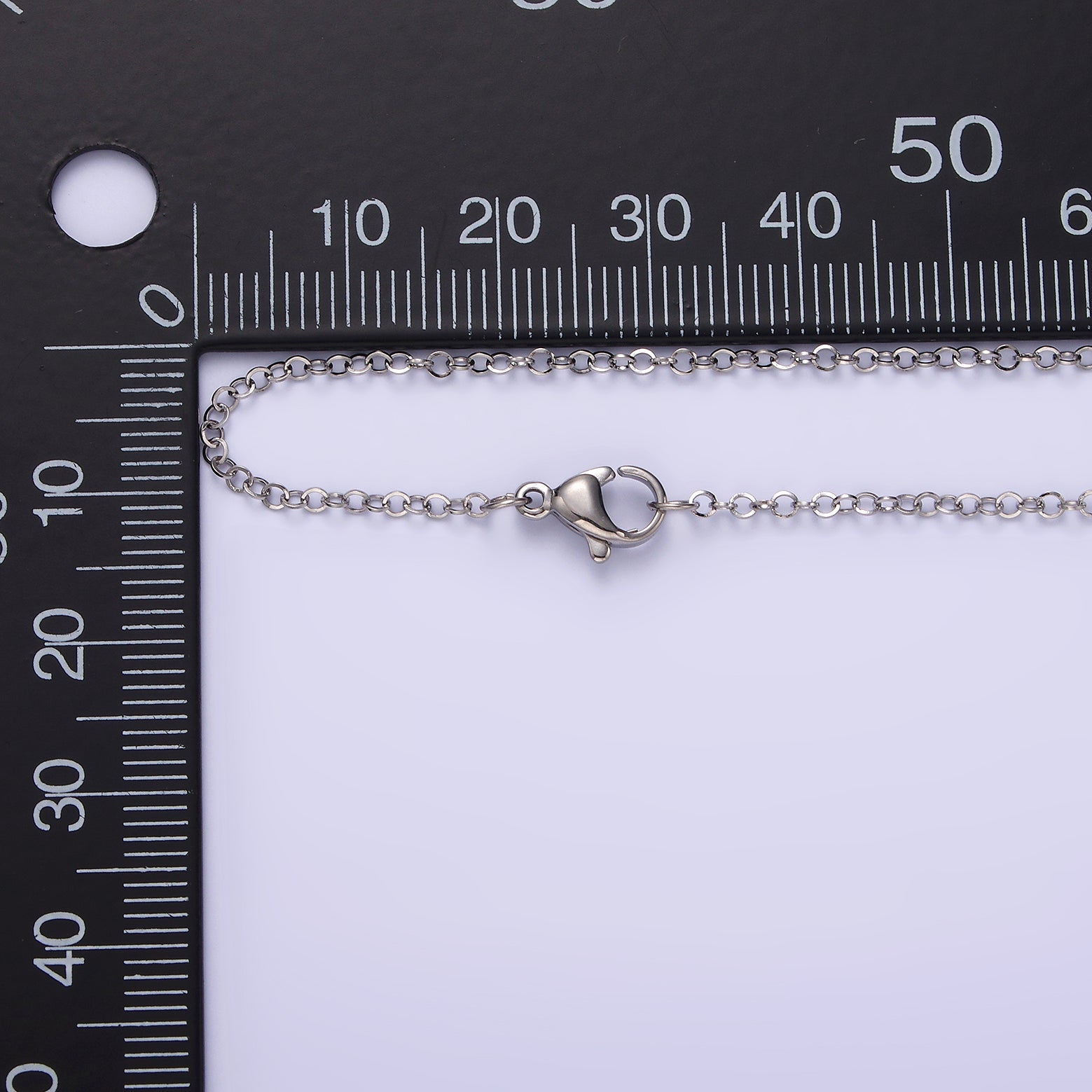 Stainless Steel 1.5mm Rolo 18 Inch Minimalist Layering Chain Necklace | WA-2109 - DLUXCA