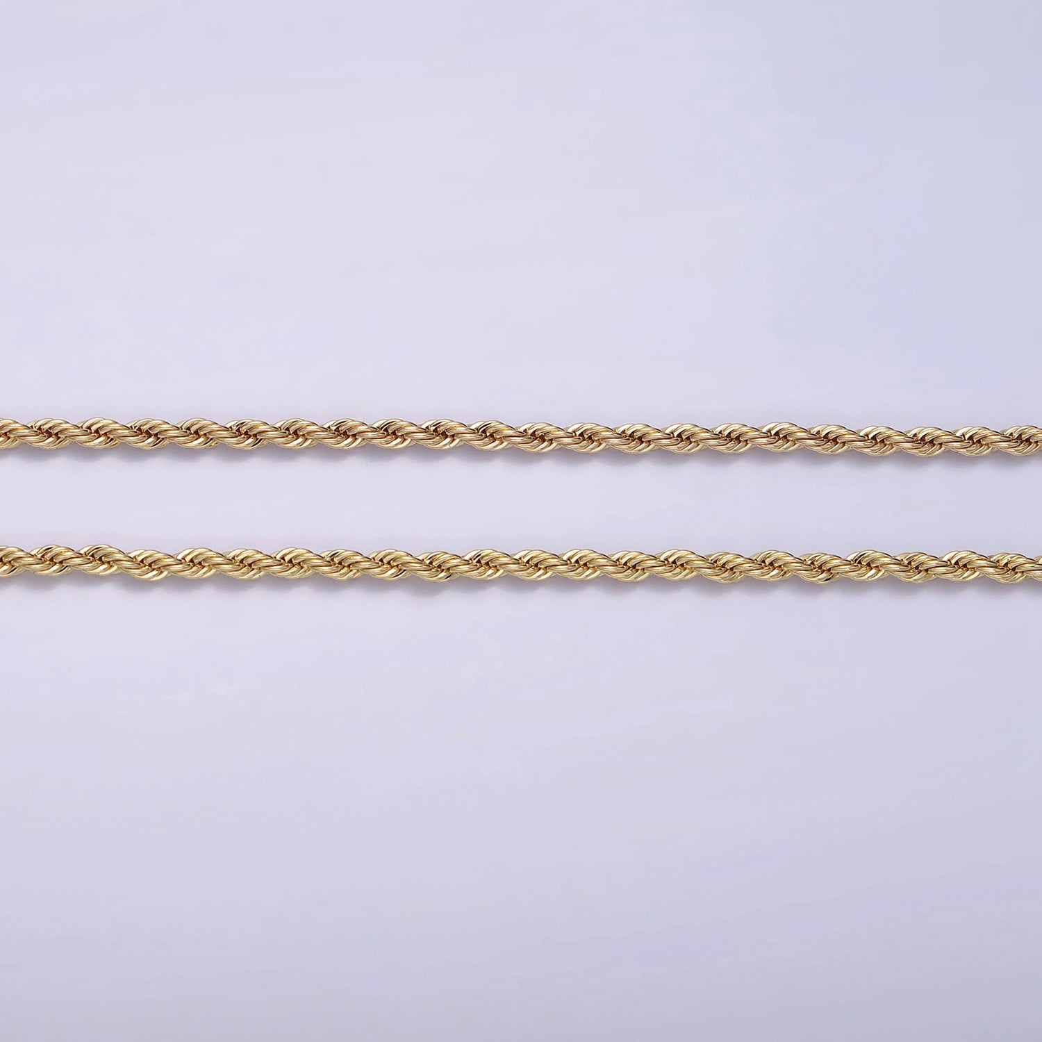 14K Gold Filled 1.8mm Rope 16 Inch, 18 Inch Choker Layering Chain Necklace | WA-2115 WA2116 - DLUXCA