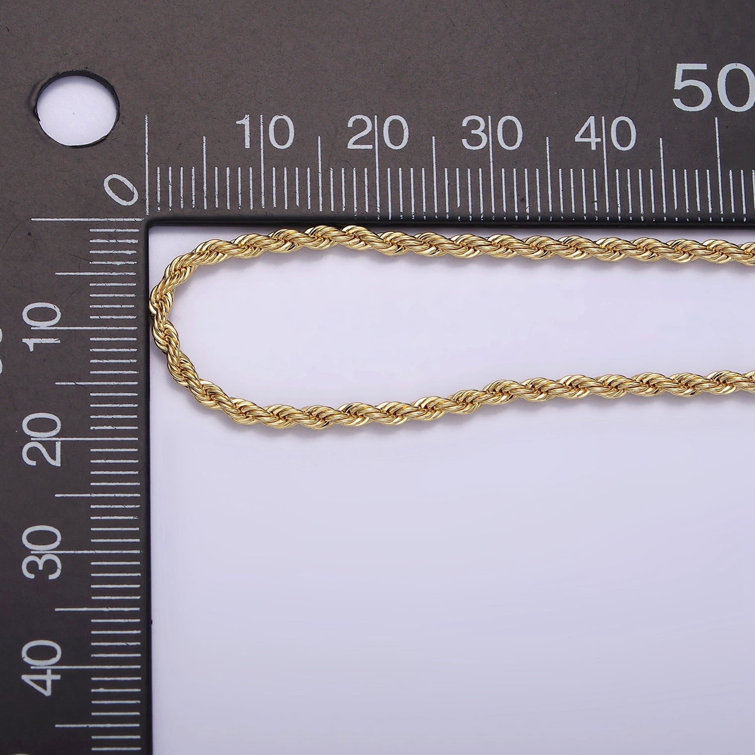 14K Gold Filled 1.8mm Rope 16 Inch, 18 Inch Choker Layering Chain Necklace | WA-2115 WA2116 - DLUXCA