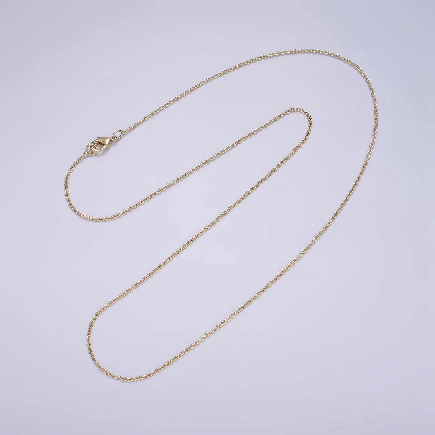 14K Gold Filled 1.2mm Dainty Cable Chain 18 Inch, 16 Inch, 20 Inch Layering Chain Necklace | WA-2117 ~ WA-2119 - DLUXCA