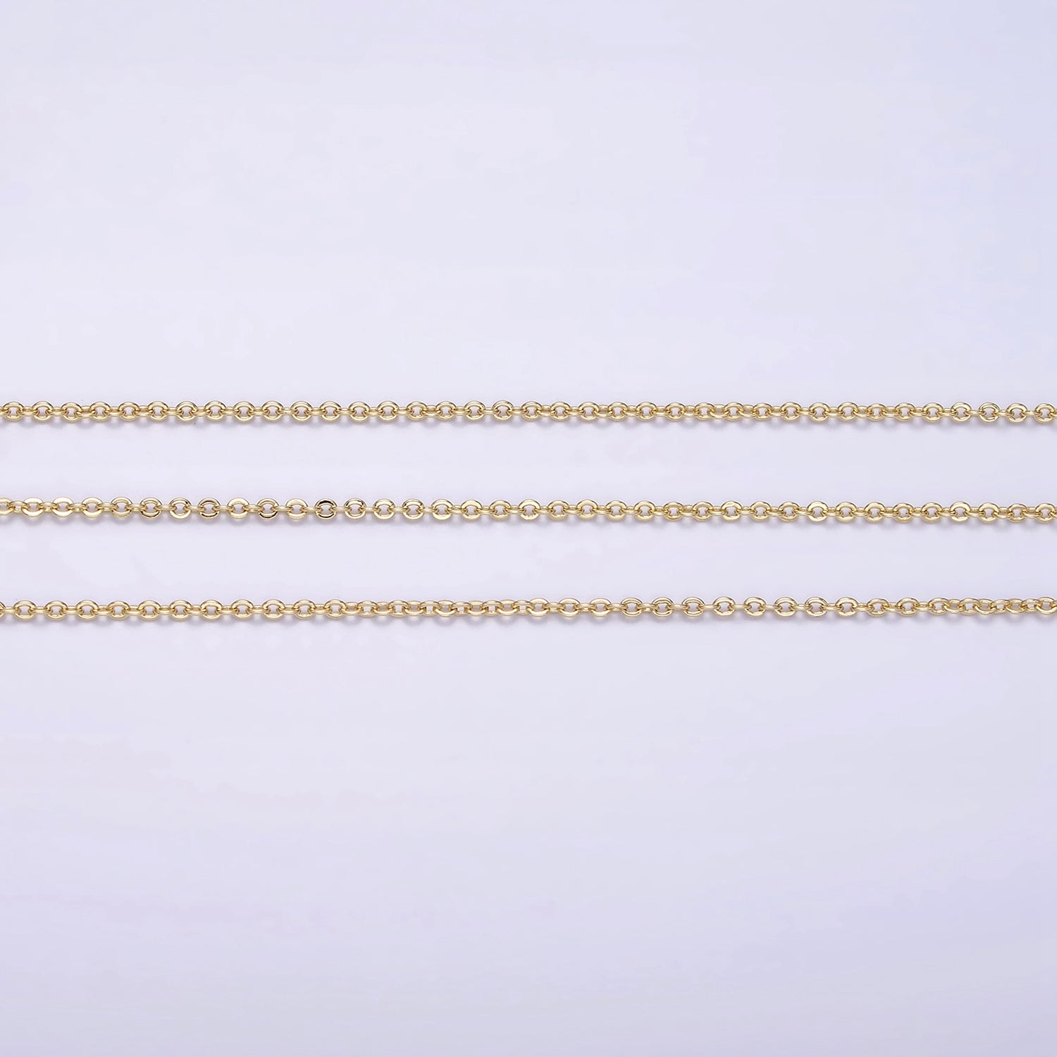 14K Gold Filled 1.2mm Dainty Cable Chain 18 Inch, 16 Inch, 20 Inch Layering Chain Necklace | WA-2117 ~ WA-2119 - DLUXCA