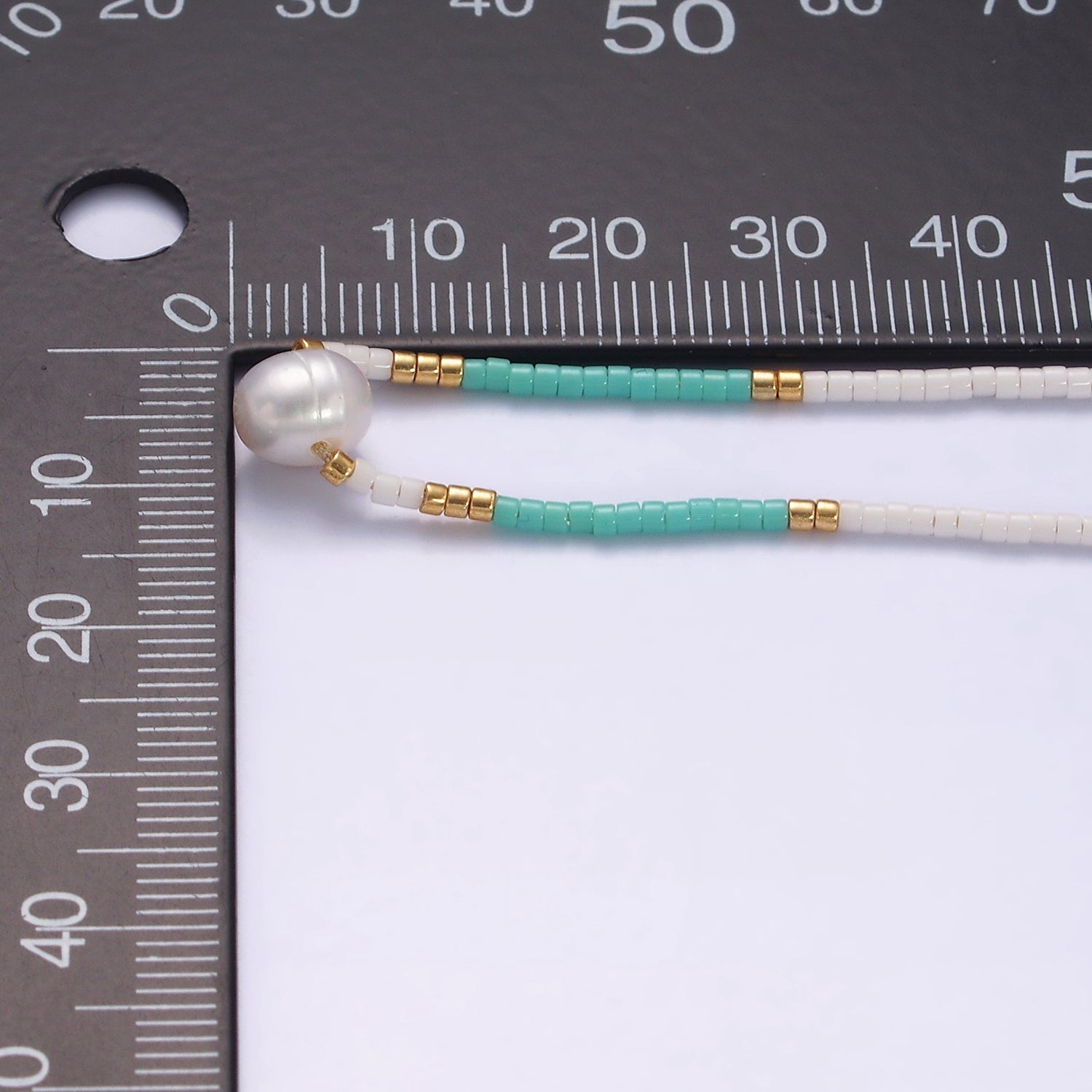 Dainty Shell Pearl Cord Bracelet Turquoise White Gold Cylinder Beaded Adjustable Bracelet WA-2200 - DLUXCA