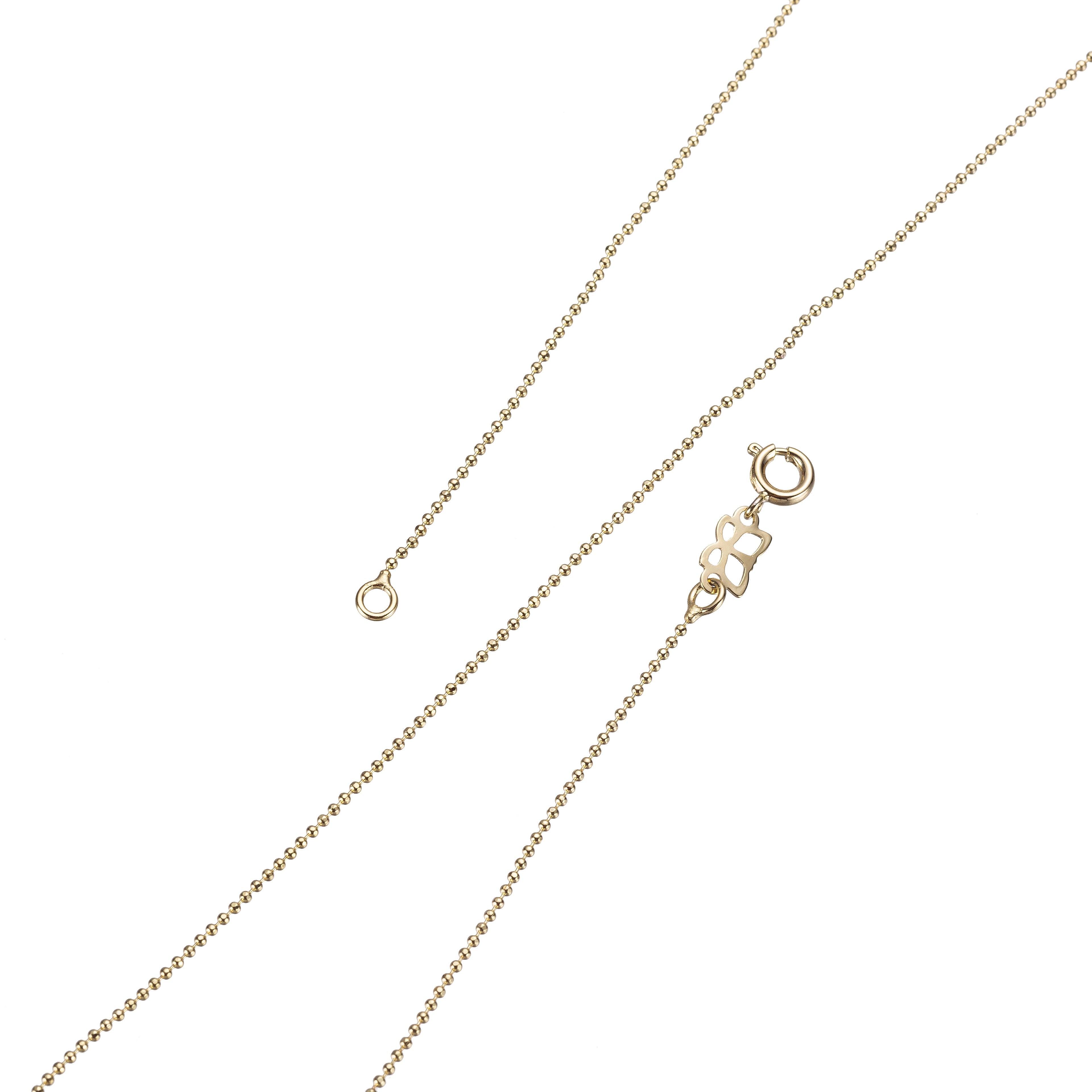 Clearance Pricing BLOWOUT 14K Gold Filled 1mm Dainty Box Beaded 20 Inch Layering Chain Necklace | WA-224 - DLUXCA
