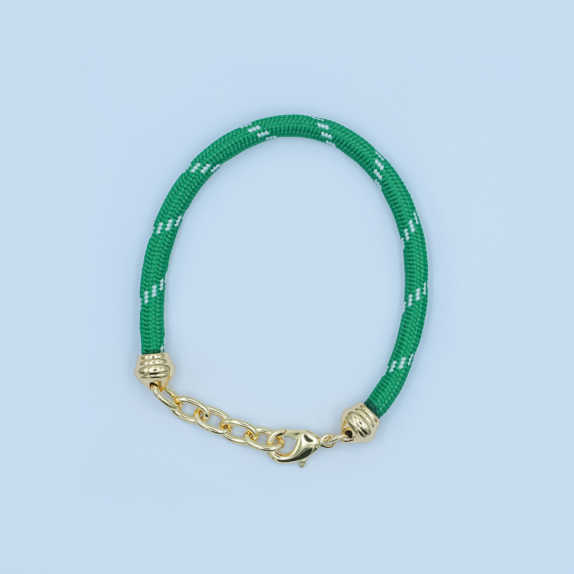 24K Gold Filled Red, Pink, Blue, Green, Beige, Teal Cord Chain Bracelet | WA-3055 ~ WA-3060