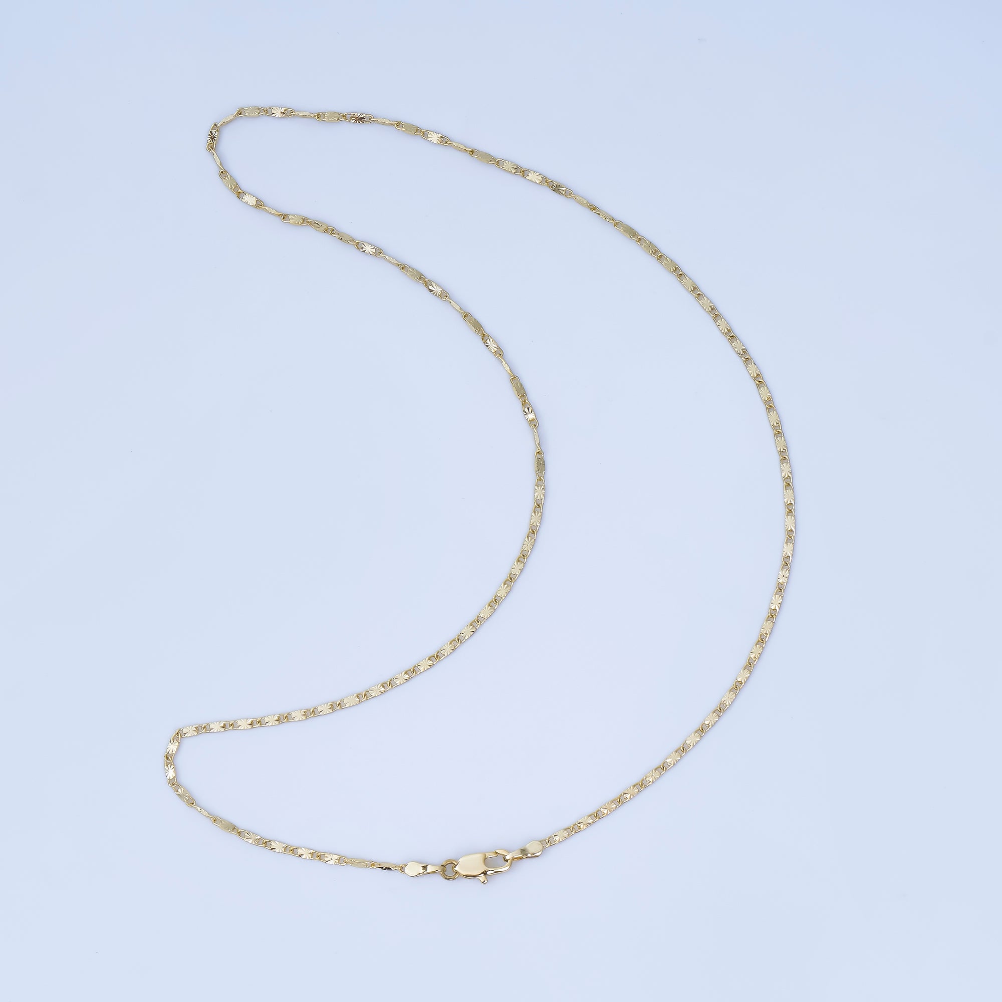 14K Gold Filled 1.7mm Sunburst Chain Link 18 Inch Necklace | WA-3155