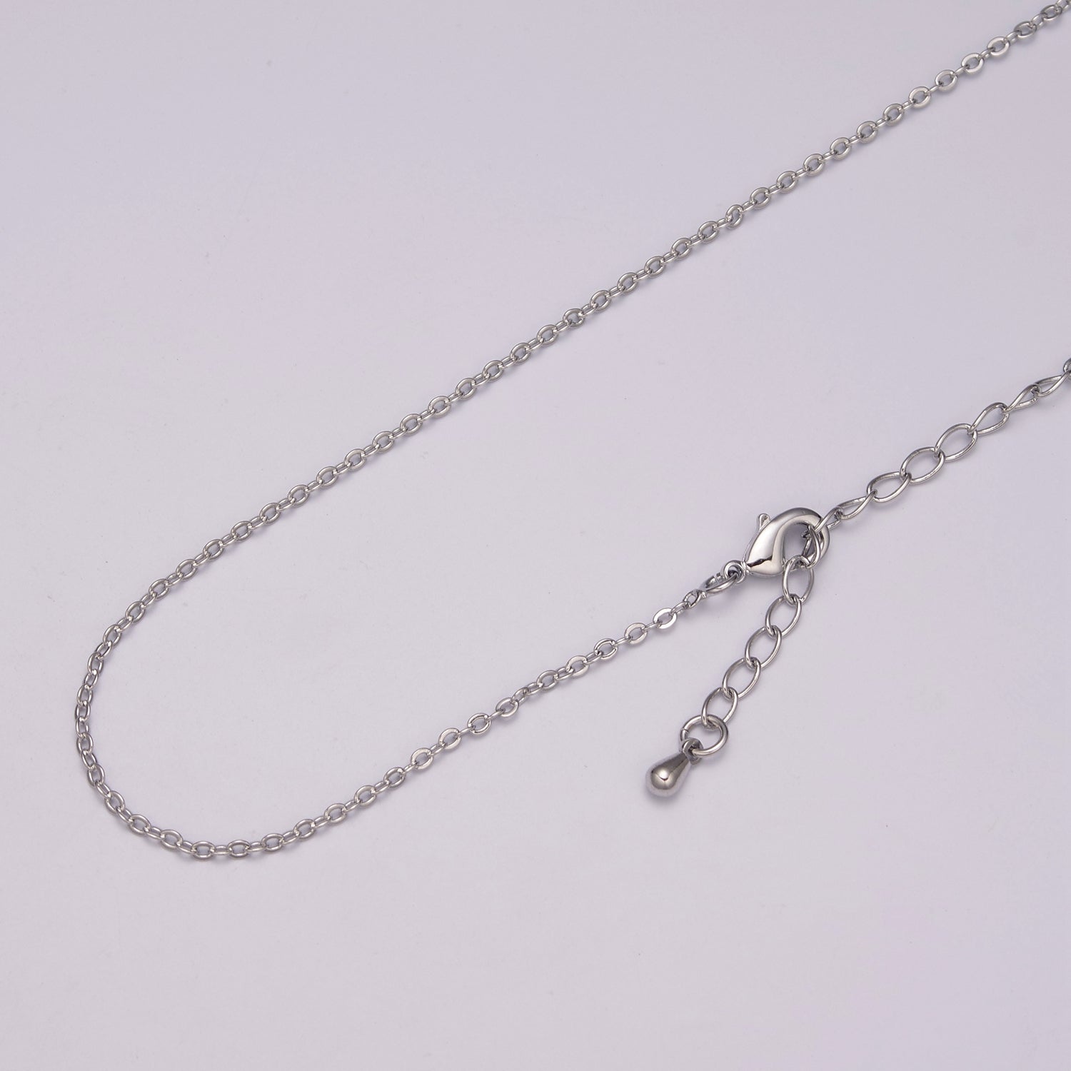 Plain Gold Chain Necklace // 18k Gold Filled Chain /  Simple and Pretty • Layering Necklace 15.5 inch CN1254 - DLUXCA