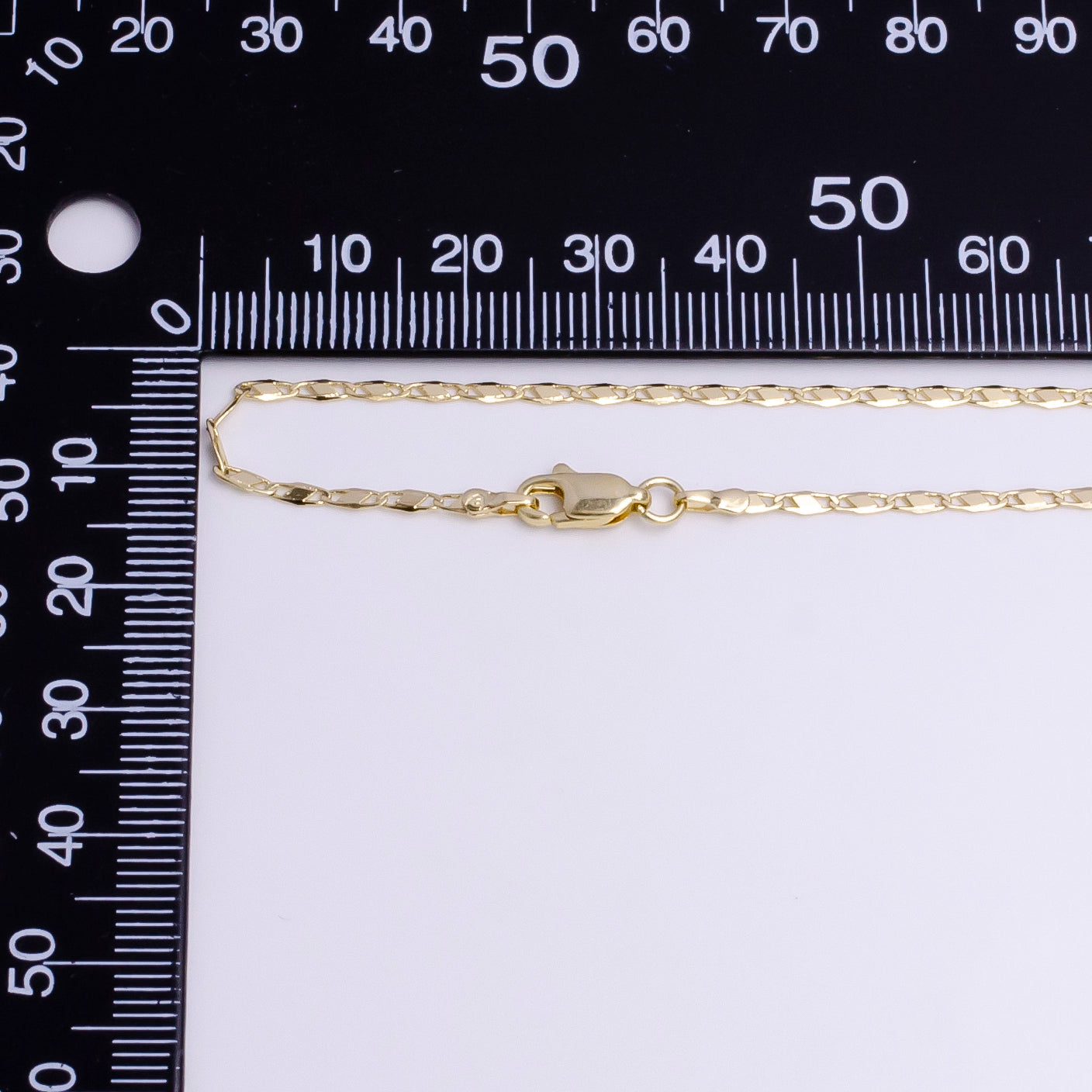 1.8mm Unique Mariner Tilt 18 Inch Layering Chain Necklace | WA-1901 - DLUXCA