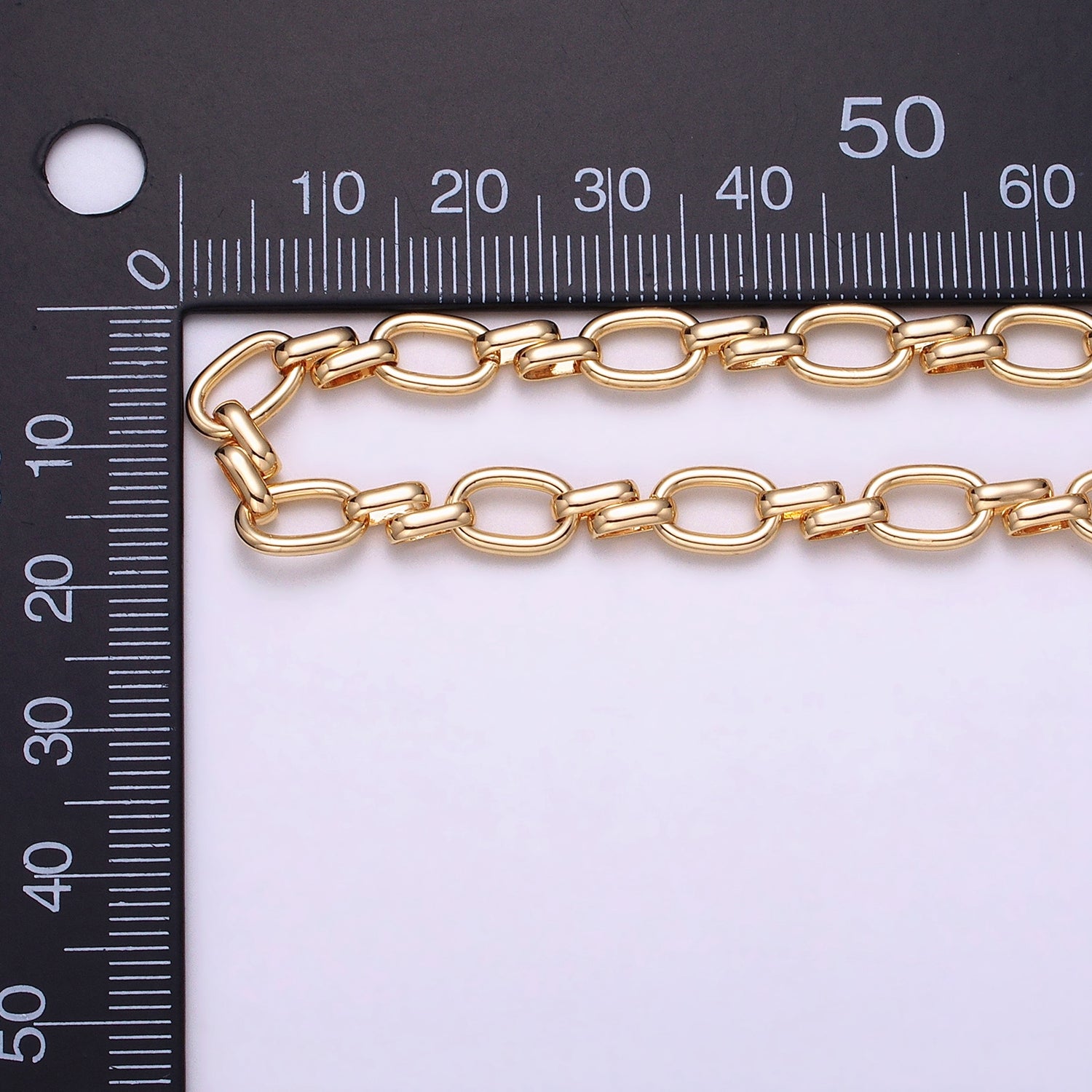 16K Gold Filled Oval Link Chain Chunky Unfinished Chain by Yard for Handmade Supply 6.1mm | ROLL-1313 ROLL-1314 Clearance Pricing