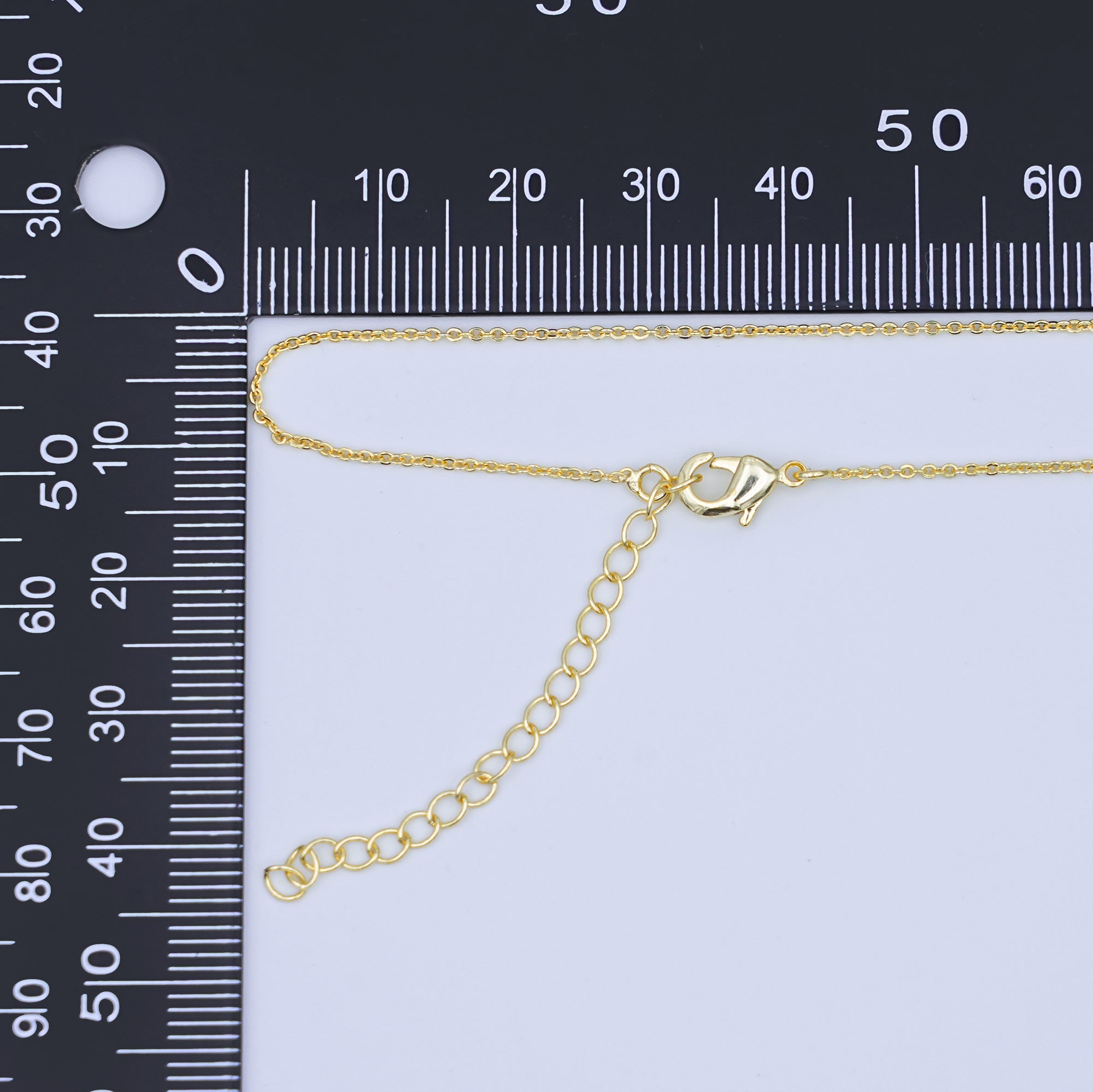 24K Gold Filled 1.1mm Minimalist Cable Chain 15.5 Inch Necklace | WA-3240