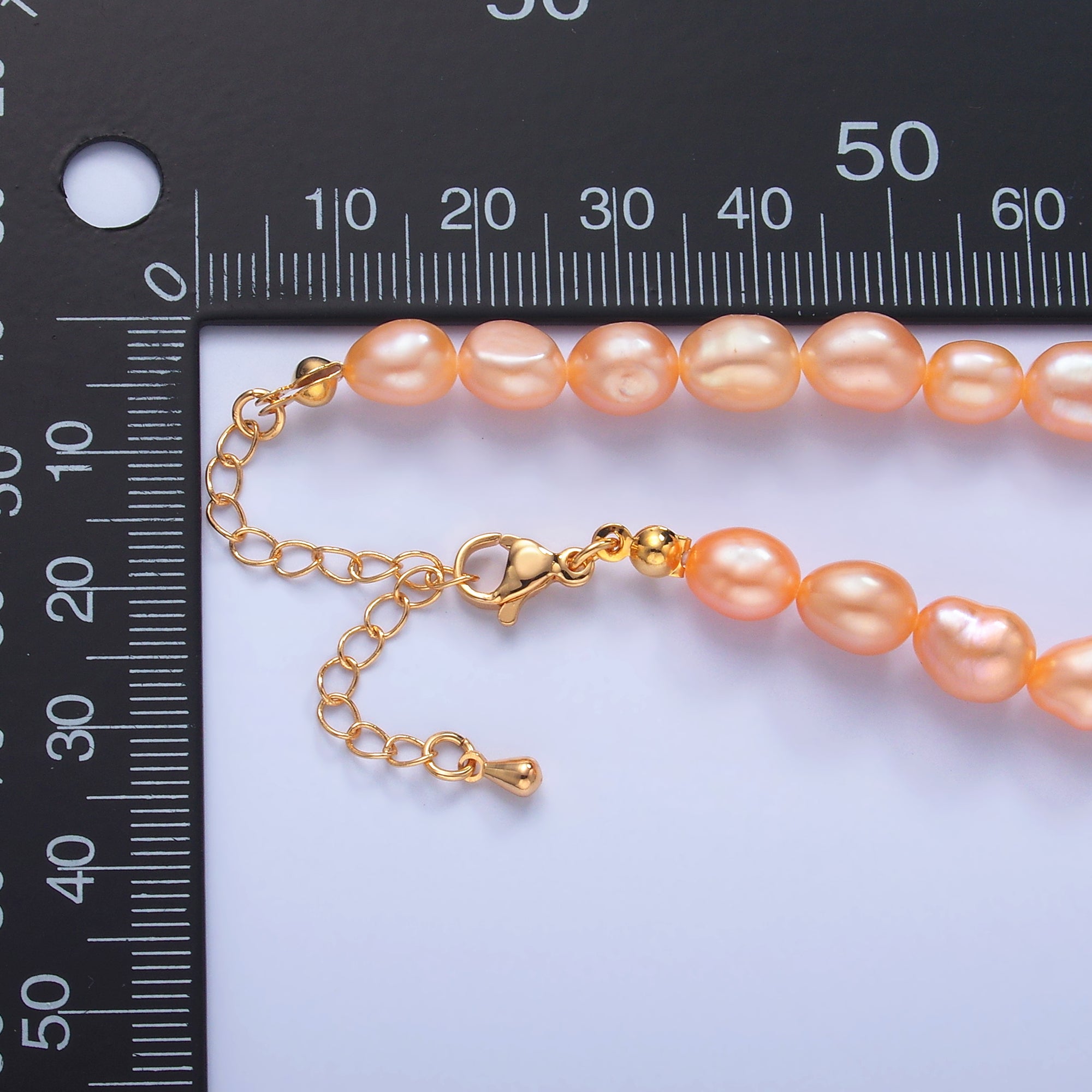 24K Gold Filled 7mm Pink Freshwater Pearl 16 Inch Necklace | WA-3016