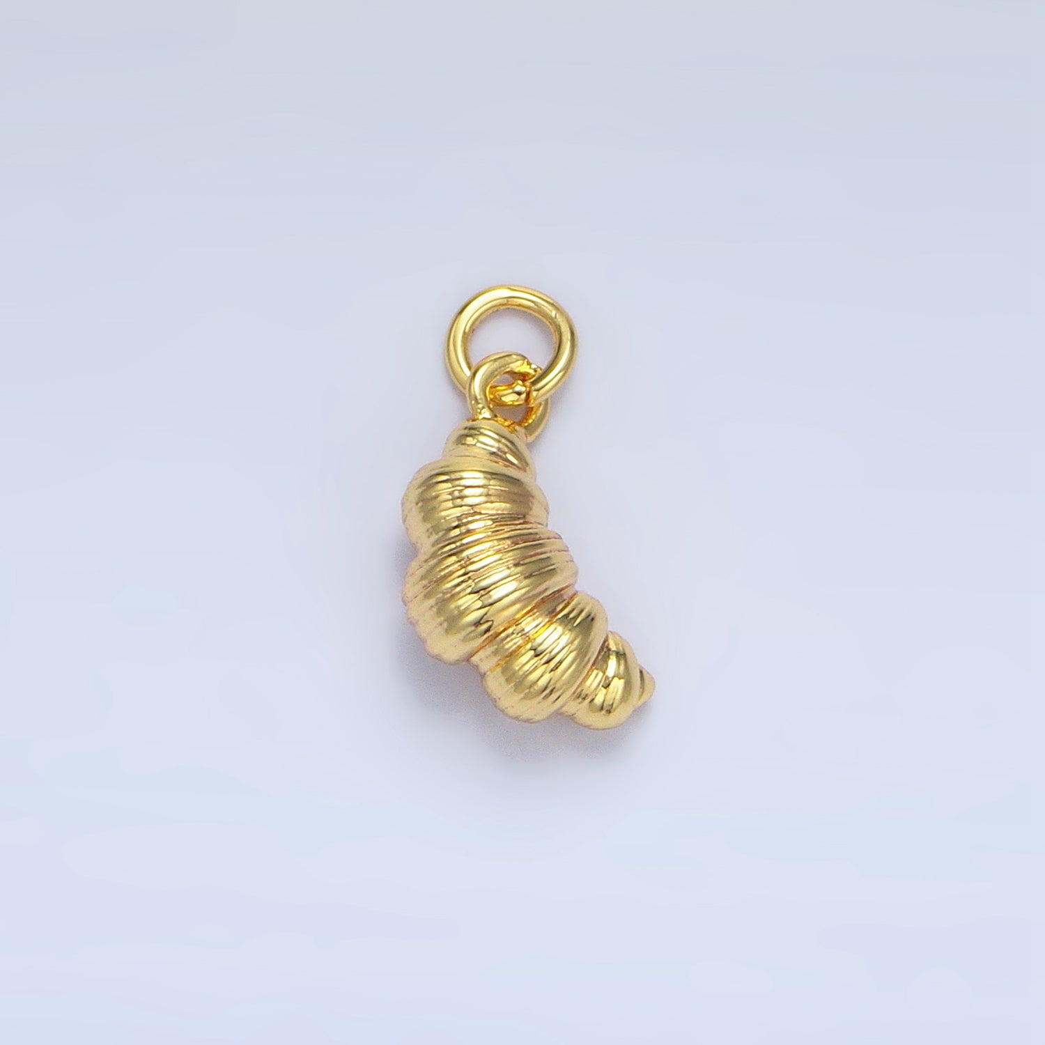 24K Gold Filled Mini Croissant Pastry Multidimensional Minimalist Charm | X-599