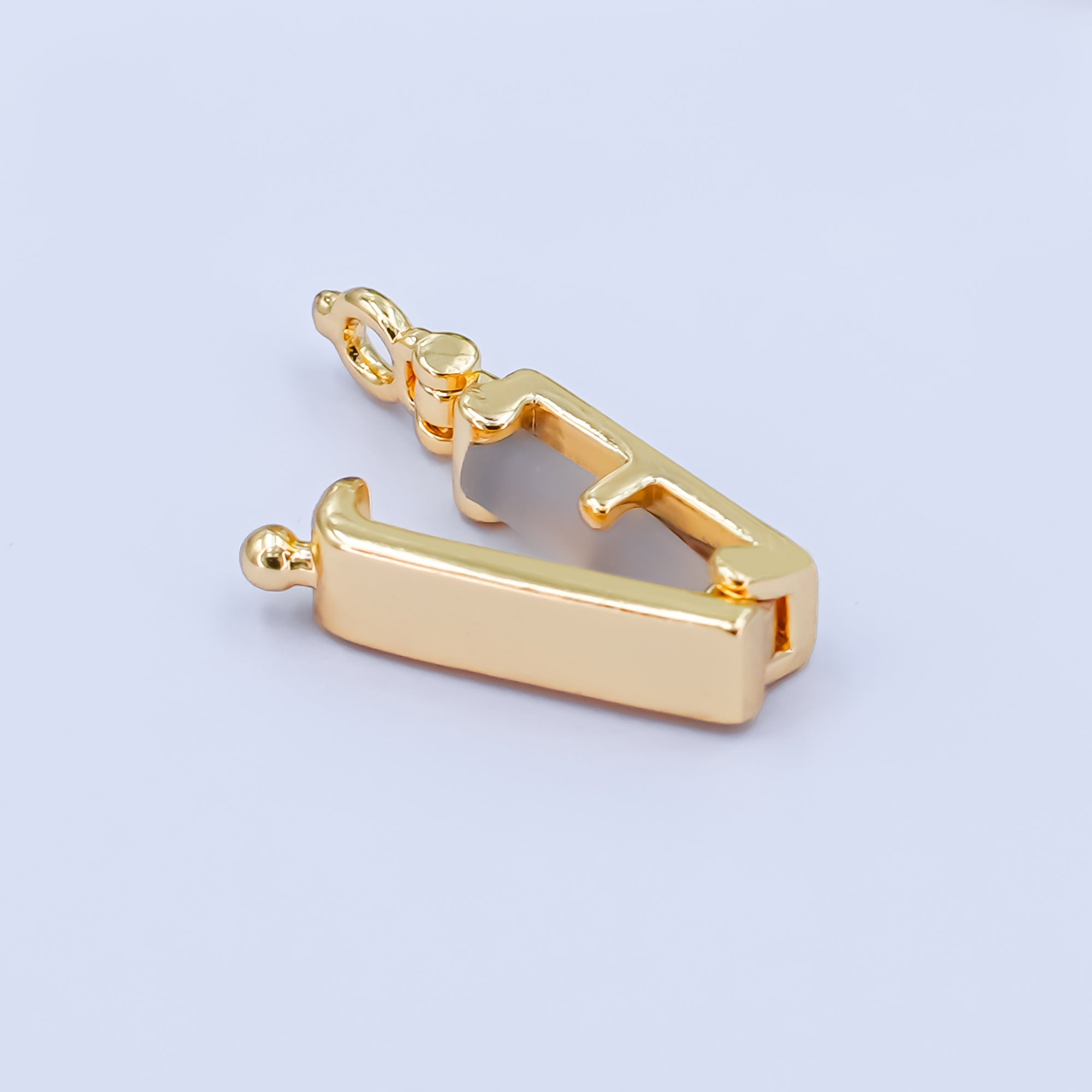 24K Gold Filled Minimalist Snap Rectangular Bail Finding in Gold & Silver | Z1086