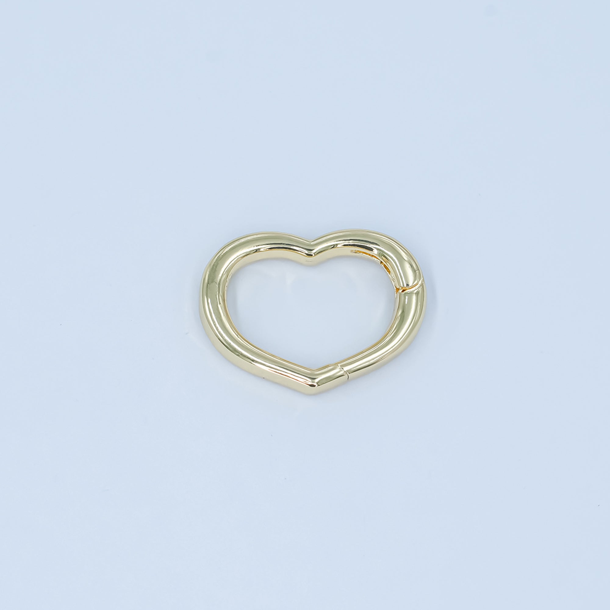 24K Gold Filled 14.8mm Minimalist Heart Push Gate Finding in Gold & Silver | Z1136