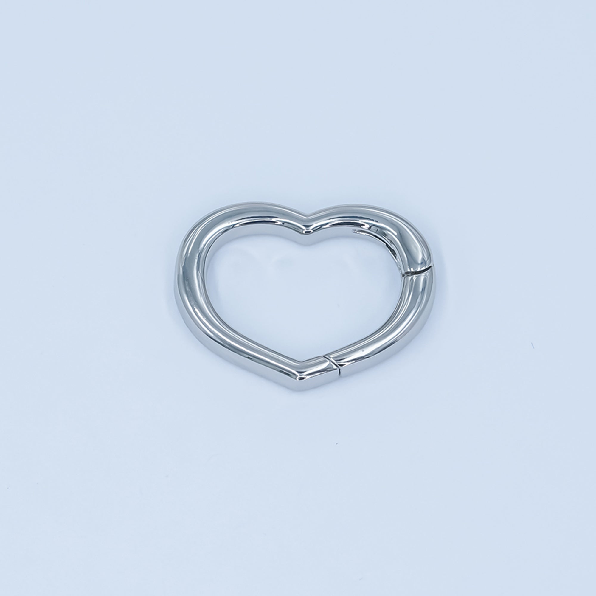 24K Gold Filled 14.8mm Minimalist Heart Push Gate Finding in Gold & Silver | Z1136