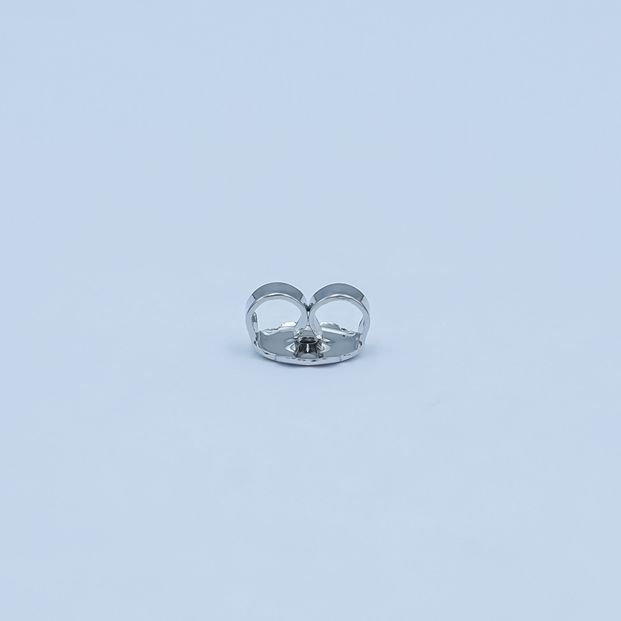 Rhodium Plated Minimalist Ear Backing Set | Z1144