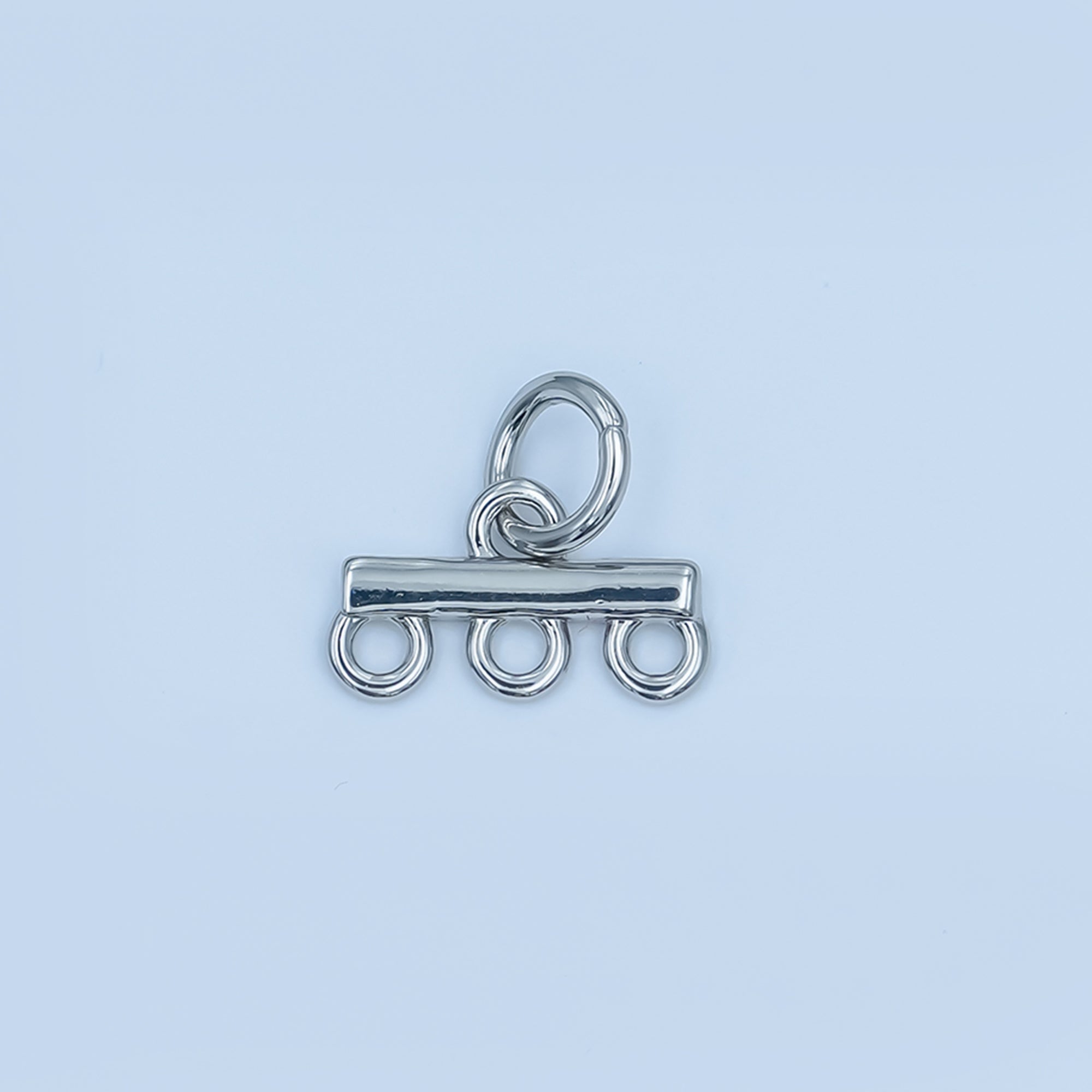 24K Gold Filled Triple Loop Drop Charm Bar Findings in Gold, Silver & Rose Gold | Z1149 Z1150