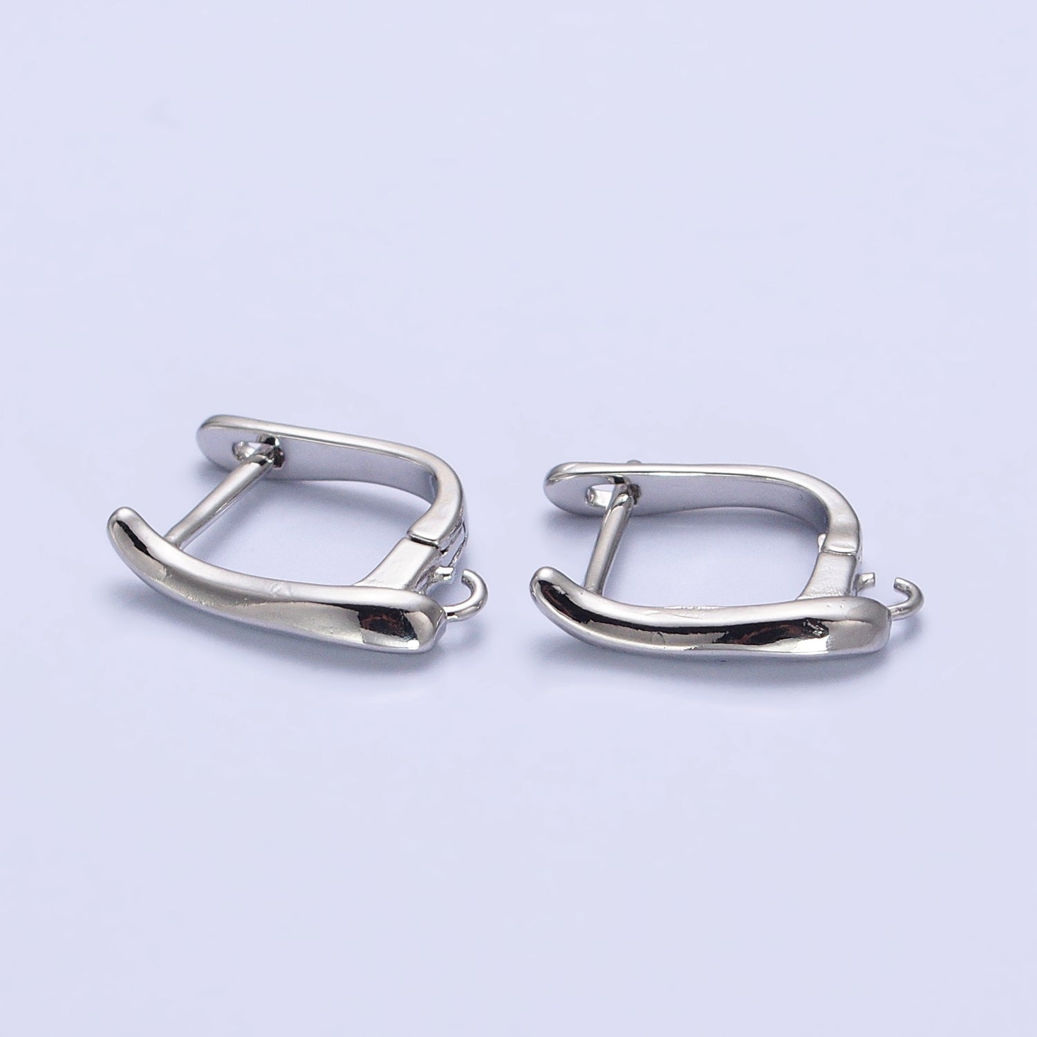 Dainty Gold Leverback Earring Silver Open Link Huggie Earring for Jewelry Making Supply Z-156 Z-157