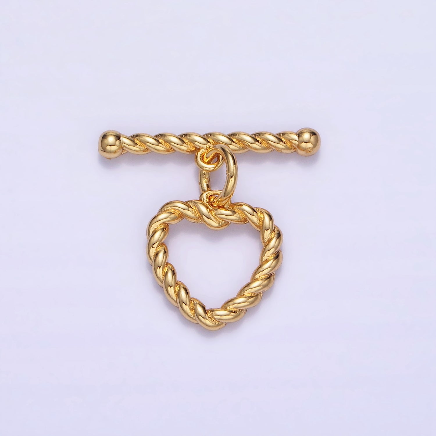 14K Gold Filled 20mm Heart Croissant Toggle Clasps Closure Findings | Z778