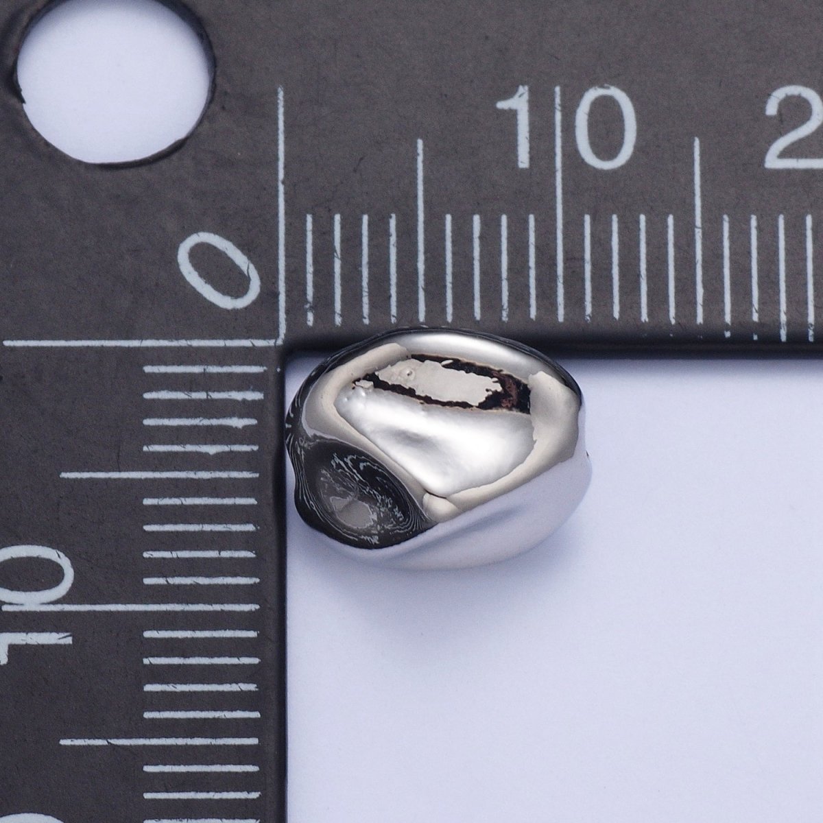 Abstract 10.7mmx9.2mm Gold & Silver Geometric Spacer Bead Supply For Jewelry Bracelet Making | W-928 W-929