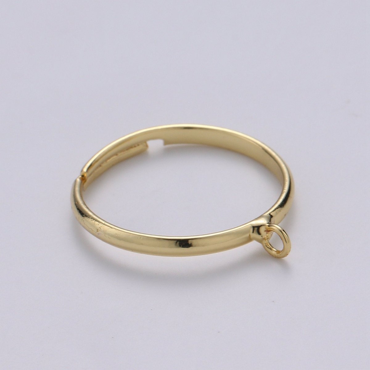 Adjustable Ring with open ring for Charm Gold Finish Rings Silver Ring Wholesale Jewelry Making Affordable Bulk Gold Plated Ring Supply K-815 K-816