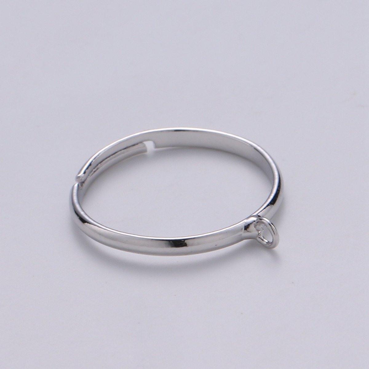 Adjustable Ring with open ring for Charm Gold Finish Rings Silver Ring Wholesale Jewelry Making Affordable Bulk Gold Plated Ring Supply K-815 K-816
