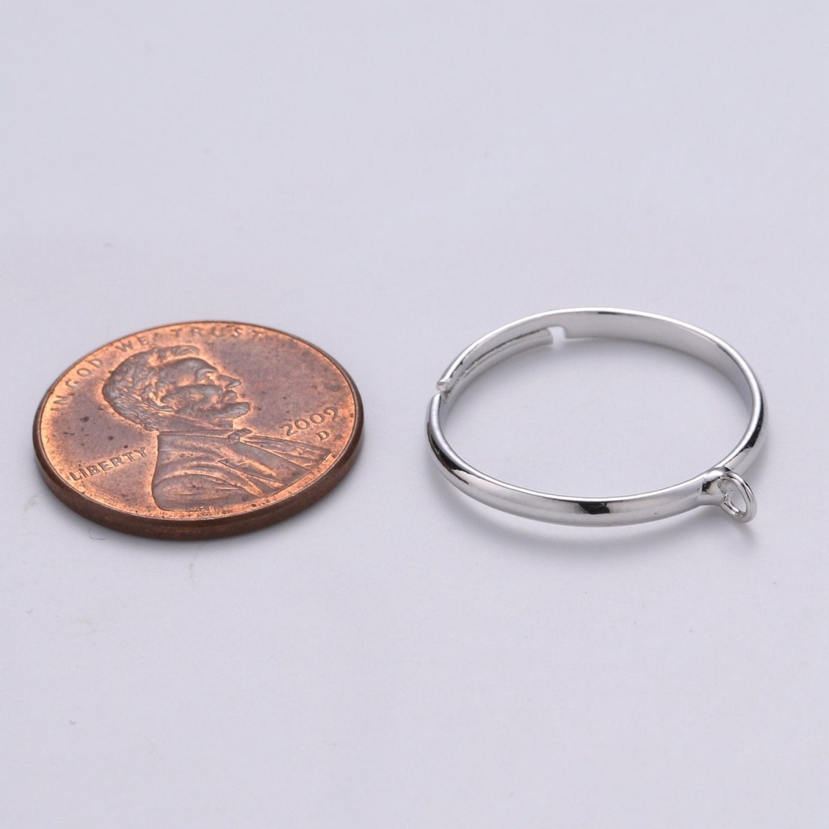 Adjustable Ring with open ring for Charm Gold Finish Rings Silver Ring Wholesale Jewelry Making Affordable Bulk Gold Plated Ring Supply K-815 K-816