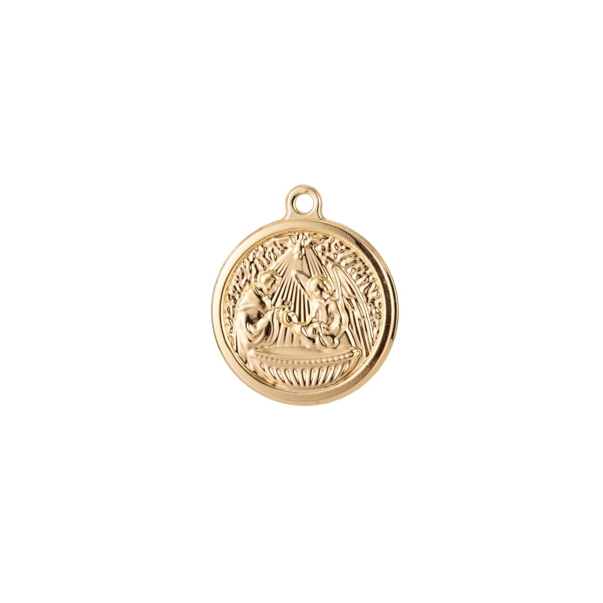 Angel Baby Dedication Gift Idea / Baby Baptism Charm Pendant for Necklace Jewelry Making E-461 - DLUXCA