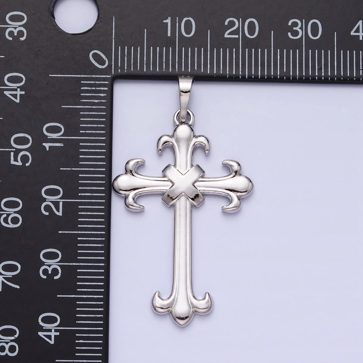 Antique Cross Pendant Victorian Inspired Cross Charm Religious Jewelry Making AA249 - DLUXCA