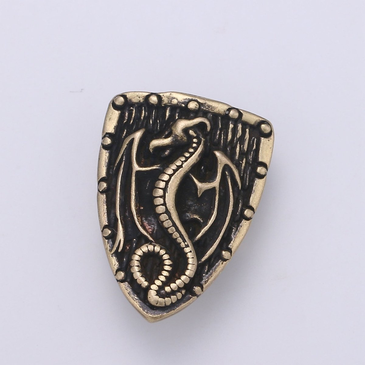 Antique Gold Dragon Beads,2 Hole Antique Silver Shield Spacer Beads for Bracelet Component Men Jewelry Making Supply, D-810-D-812