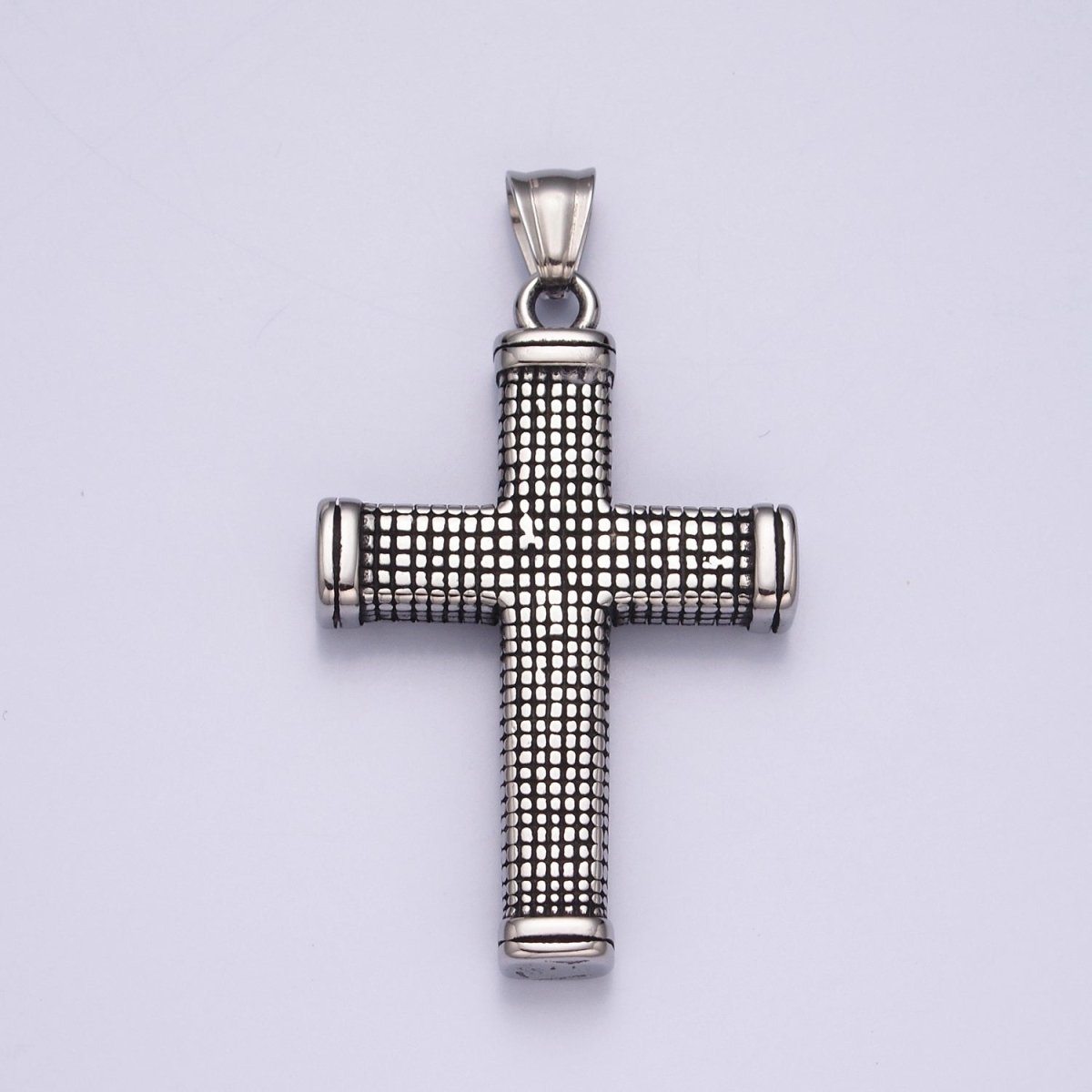 Antique Gold Men Cross Necklace Pendant Christian Jewelry - Rustic Silver Cross Pendant Stainless Steel X-632