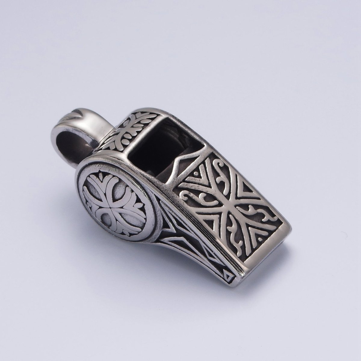 Antique Silver Whistle Necklace Pendant for Men Jewelry X-644