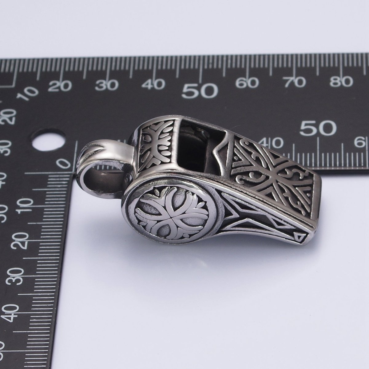 Antique Silver Whistle Necklace Pendant for Men Jewelry X-644