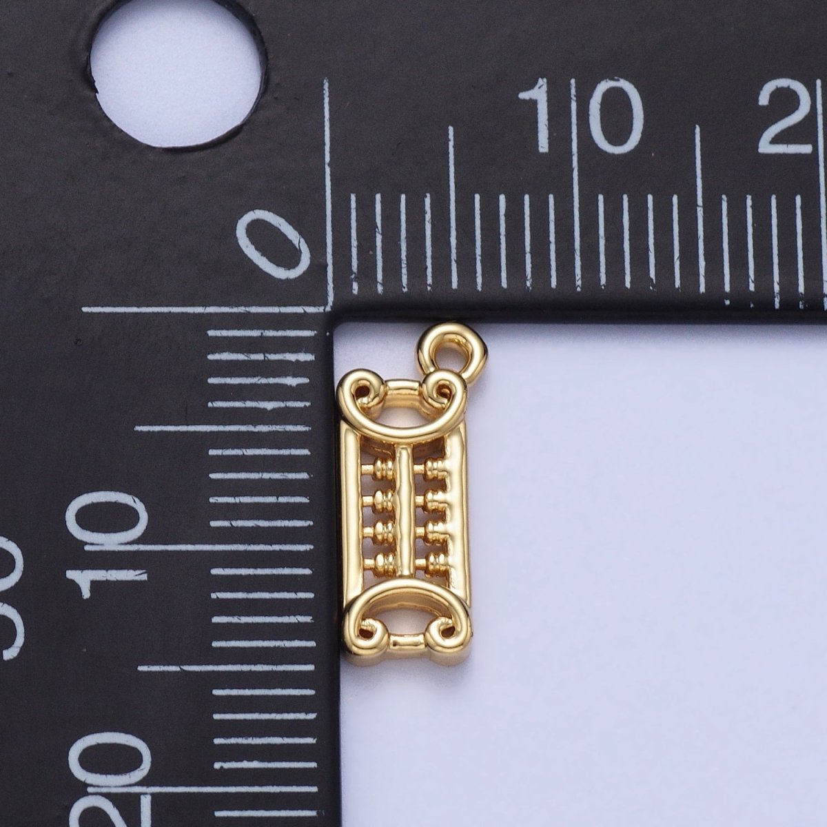 Asian Abacus Mathematics Tool Add-On Charm in Gold & Silver | AC038 AC039