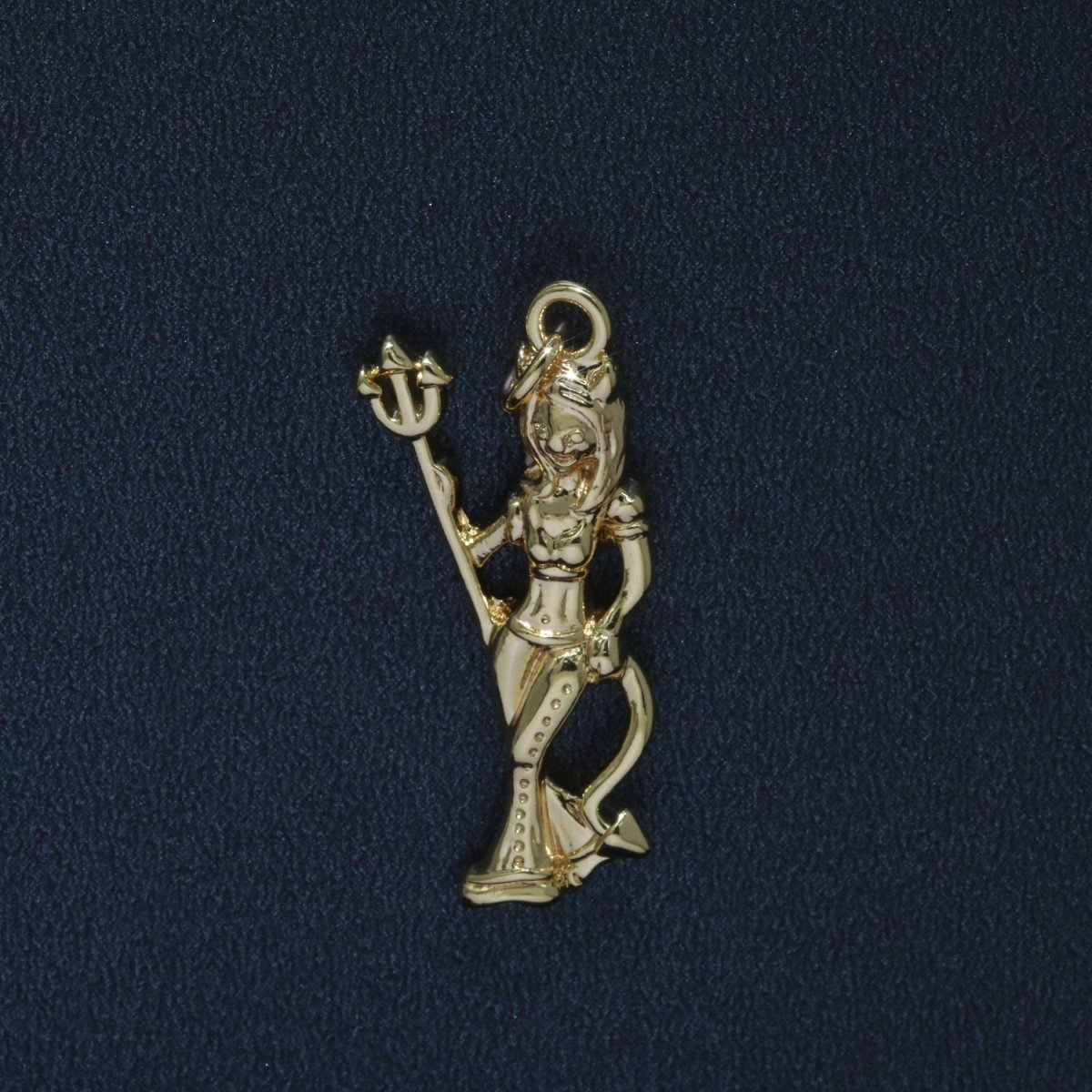 Bad Girl Charm Sexy Charm Devil Girl with Trident for Bracelet Necklace Earring Component E-877
