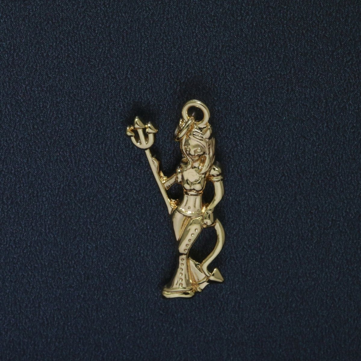 Bad Girl Charm Sexy Charm Devil Girl with Trident for Bracelet Necklace Earring Component E-877