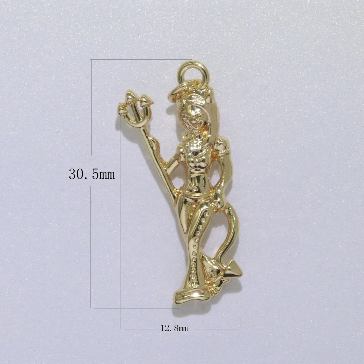 Bad Girl Charm Sexy Charm Devil Girl with Trident for Bracelet Necklace Earring Component E-877