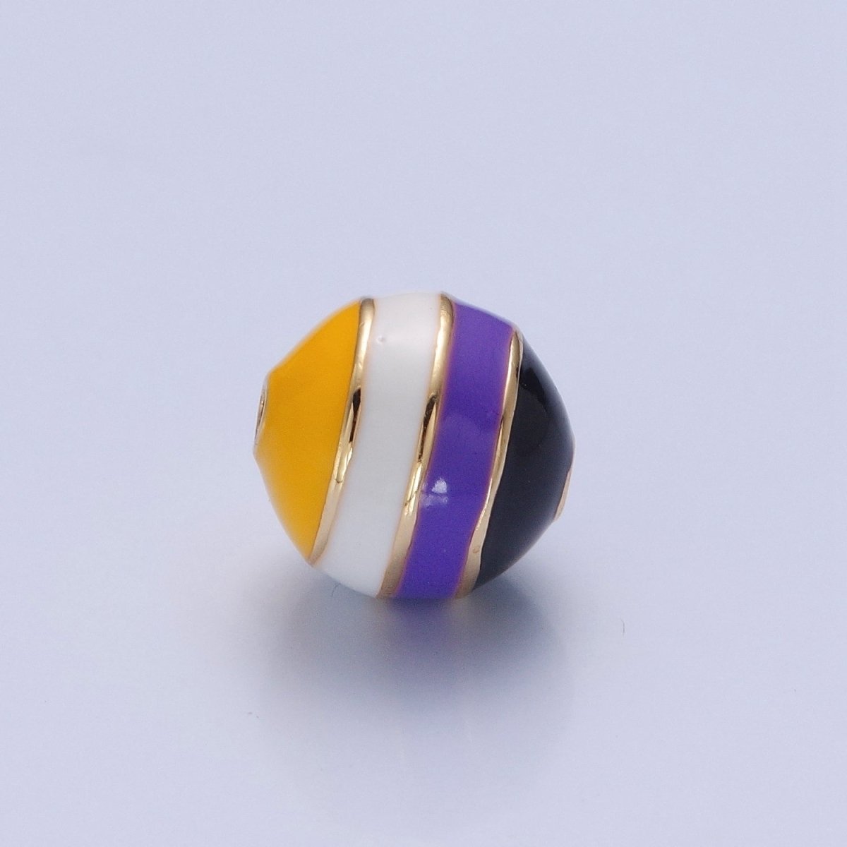 Ball Pride Flag Bead LGBTQ Pendant 14k Gold Filled 10mm Round Bead Trans Gay Pansexual Nonbinary Non Binary Bisexual Asexual B441