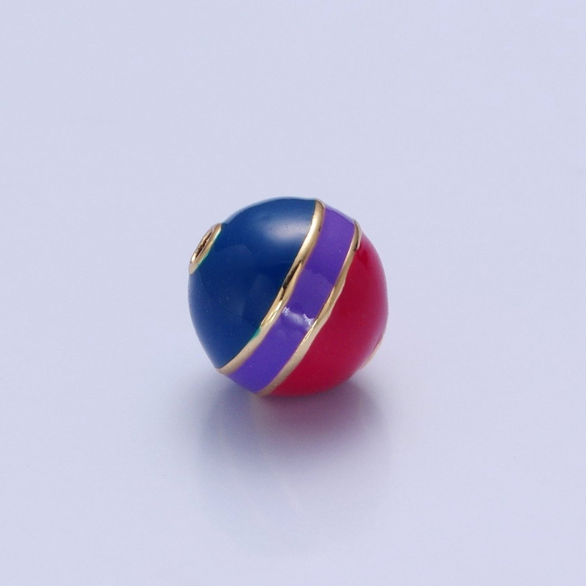 Ball Pride Flag Bead LGBTQ Pendant 14k Gold Filled 10mm Round Bead Trans Gay Pansexual Nonbinary Non Binary Bisexual Asexual B441