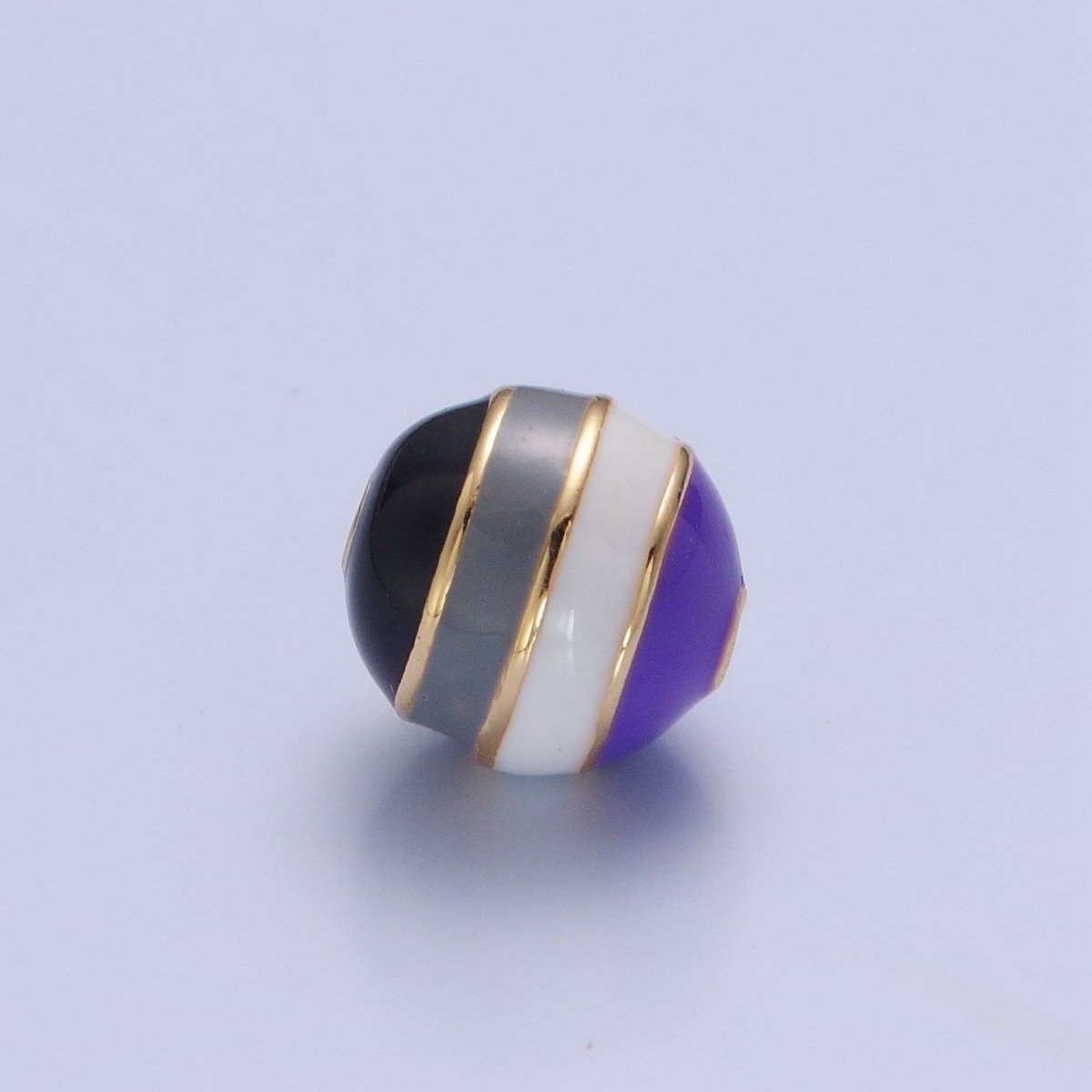 Ball Pride Flag Bead LGBTQ Pendant 14k Gold Filled 10mm Round Bead Trans Gay Pansexual Nonbinary Non Binary Bisexual Asexual B441