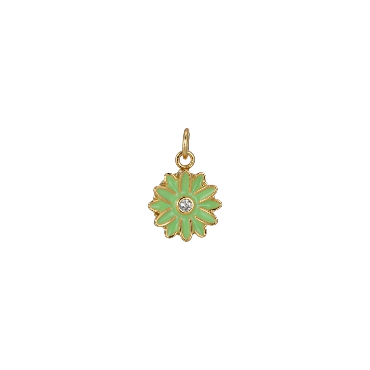Barbiecore Charm Y2K Gold Filled Daisy Charm Enamel Flower Pendant Floral Charm Colorful Jewelry Inspired M-212-M-217