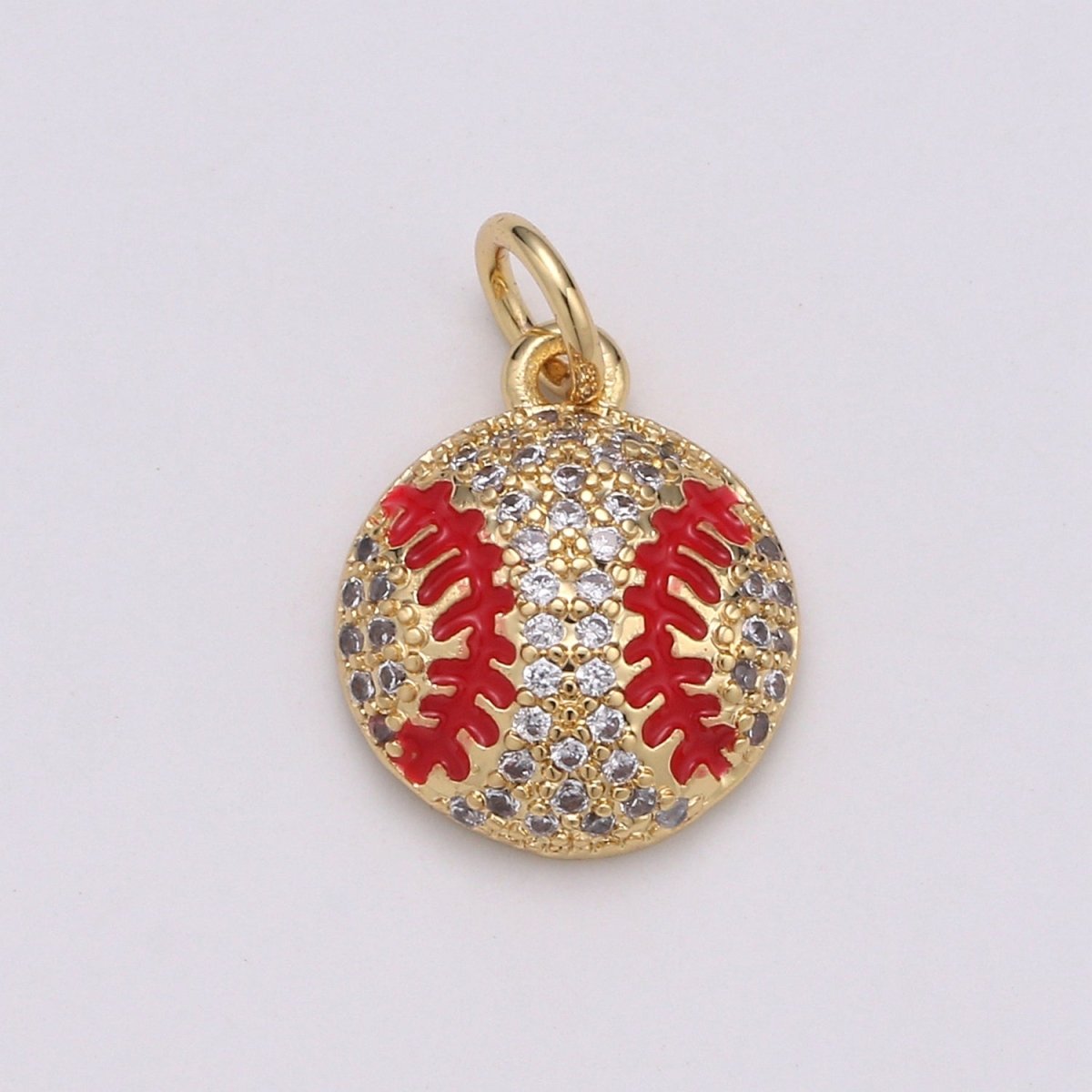 Baseball Gold Filled Charm Sports Ball Pendant for Necklace Bracelet Earring - D725 - D-726