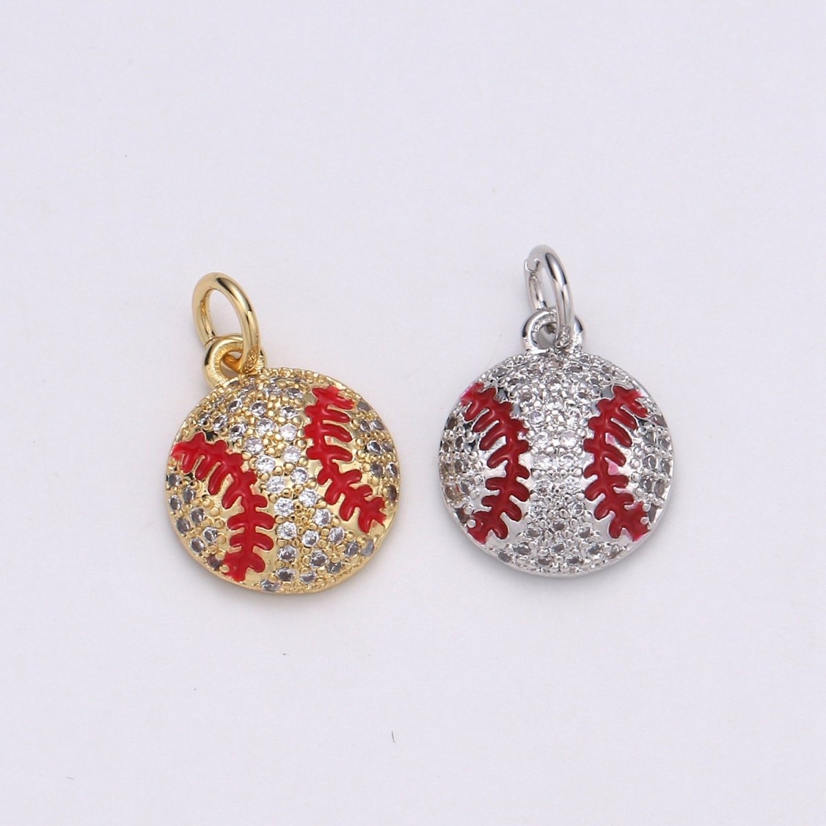 Baseball Gold Filled Charm Sports Ball Pendant for Necklace Bracelet Earring - D725 - D-726