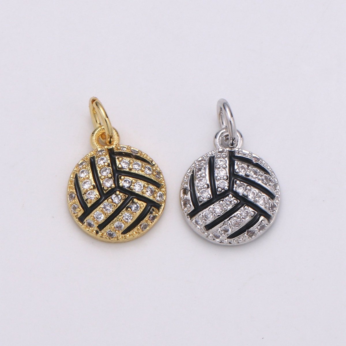 Basketball Gold Filled Charm Gold / Silver - D729-D-730
