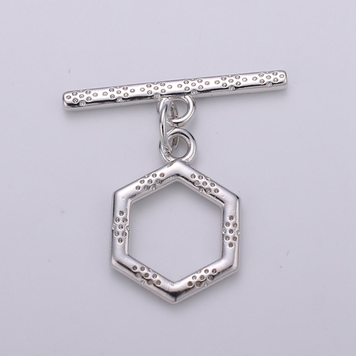 Bee hive Toggle Clasp, 24K Gold Filled Toggle Clasps - Unique OT Clasp Hexagon Geometric Clasp for geometric Jewelry Supply L-090 L-093 L-094 L-095